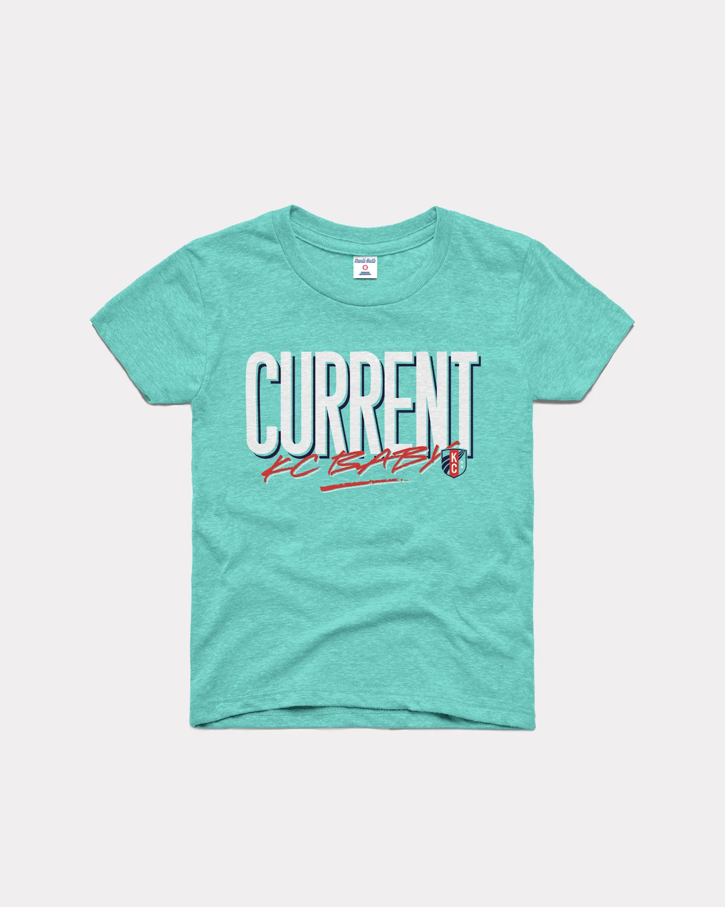 Kids KC Baby Script Teal T-Shirt