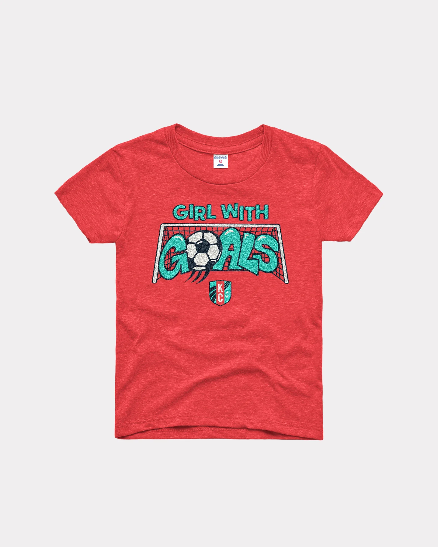 Kids KC Current Girl With Goals Heather Red T-Shirt