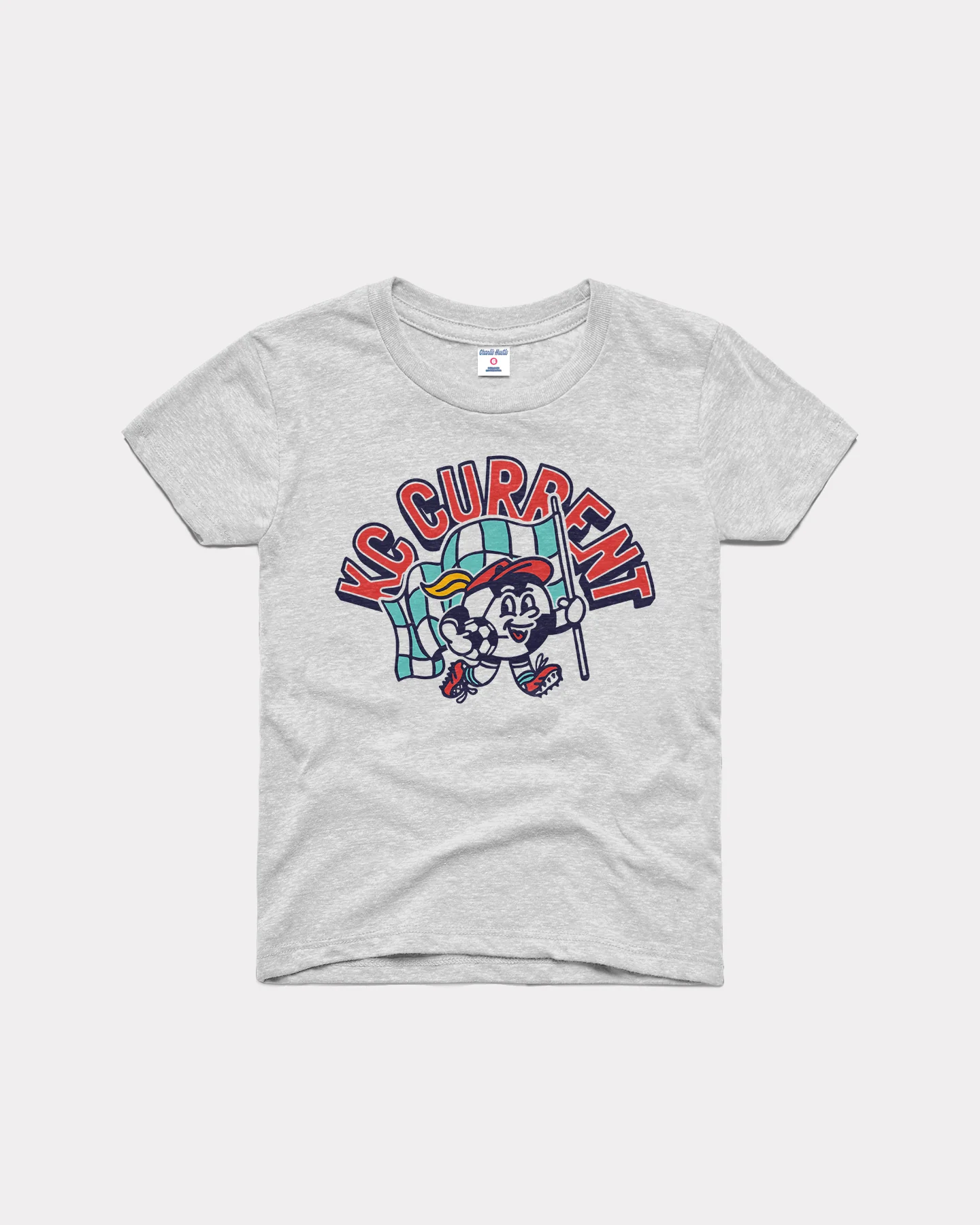 Kids KC Current Soccer Ball Ash T-Shirt