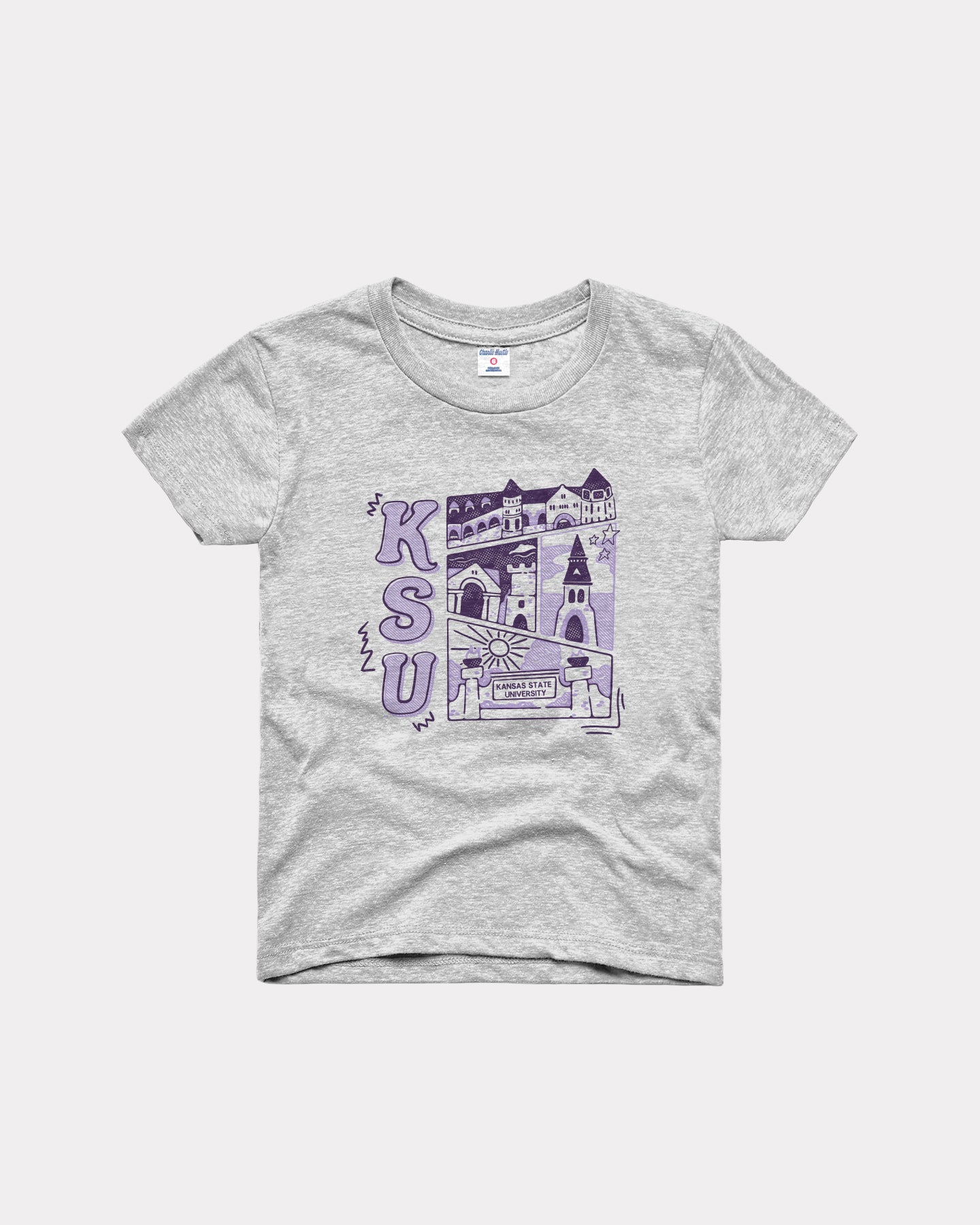 Kids KSU Campus Landmarks Ash T-Shirt