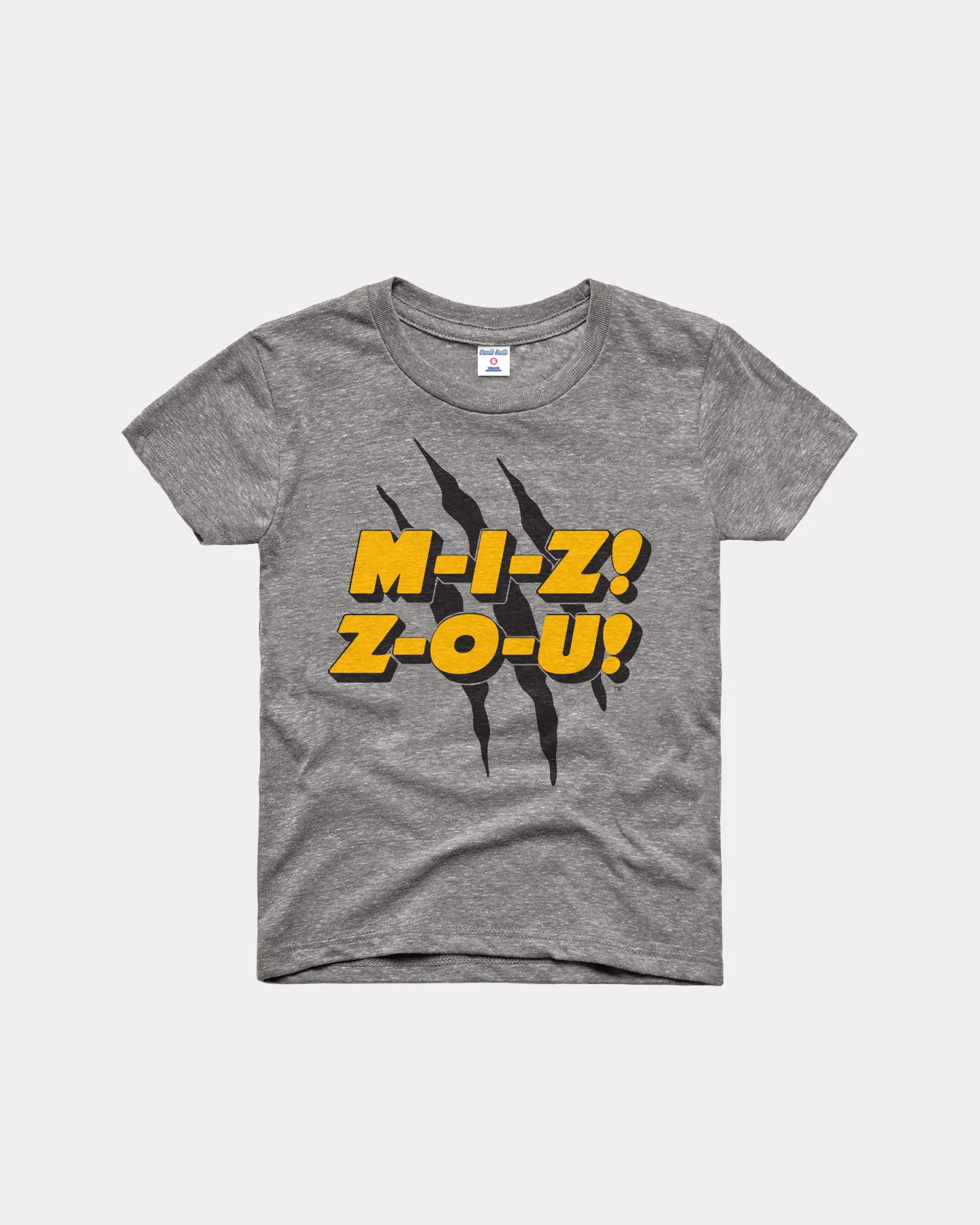 Kids M-I-Z Z-O-U! Chant Vintage Grey T-Shirt