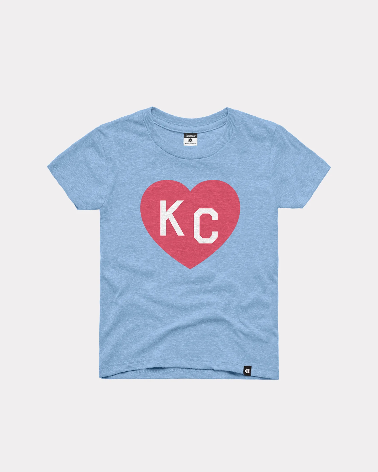 Kids Pink KC Heart White Cap T-Shirt