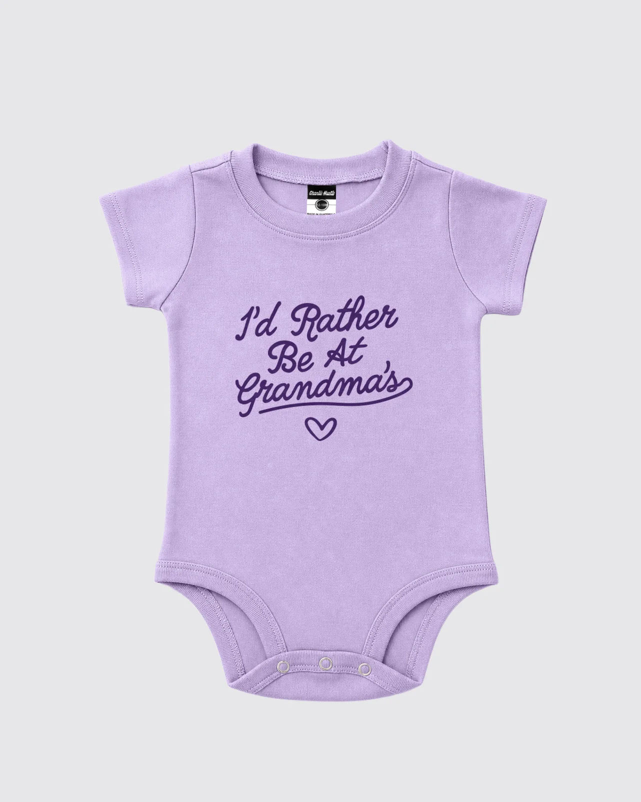 Kids Rather Be at Grandma's Lavender Onesie