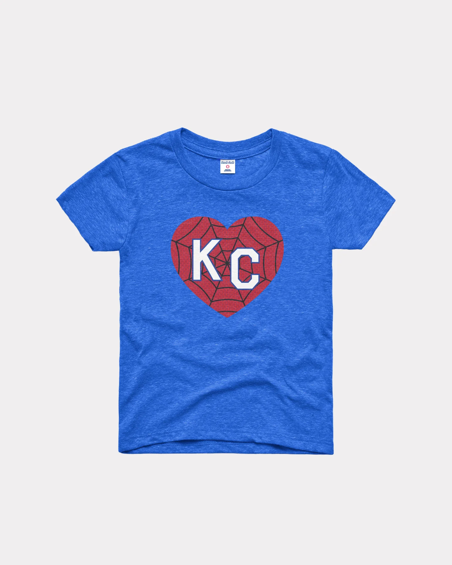 Kids Spider KC Heart Heather Royal T-Shirt