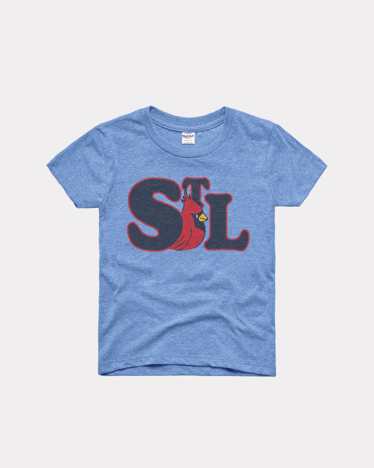 Kids STL Cardinal Vintage Blue T-Shirt - Image 2