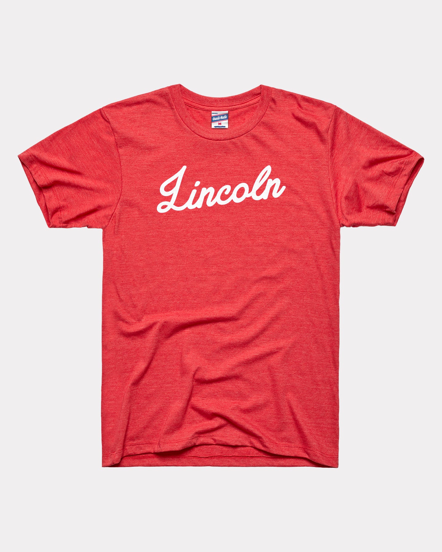 Lincoln Nebraska Script Heather Red T-Shirt