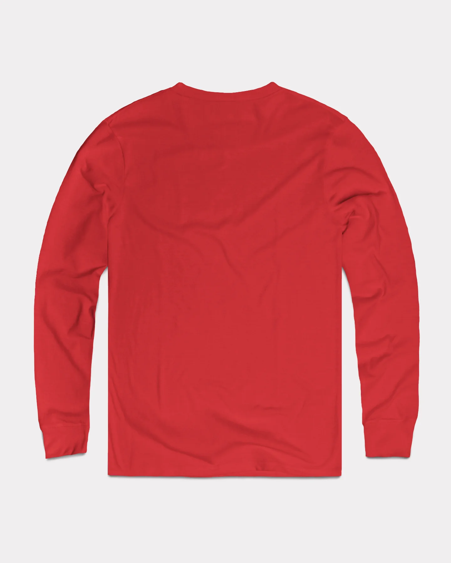Long Sleeve Unisex Essential Solid Cherry Red T-Shirt - Image 2