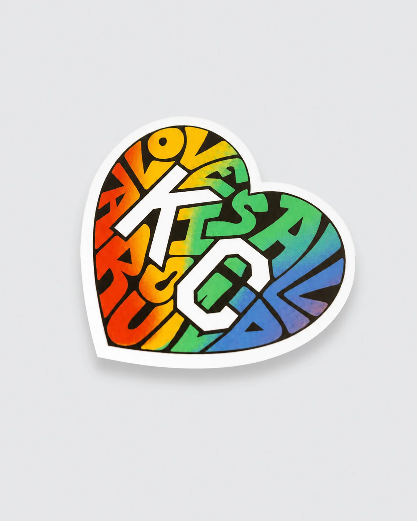 Love Is All Around KC Heart Sticker