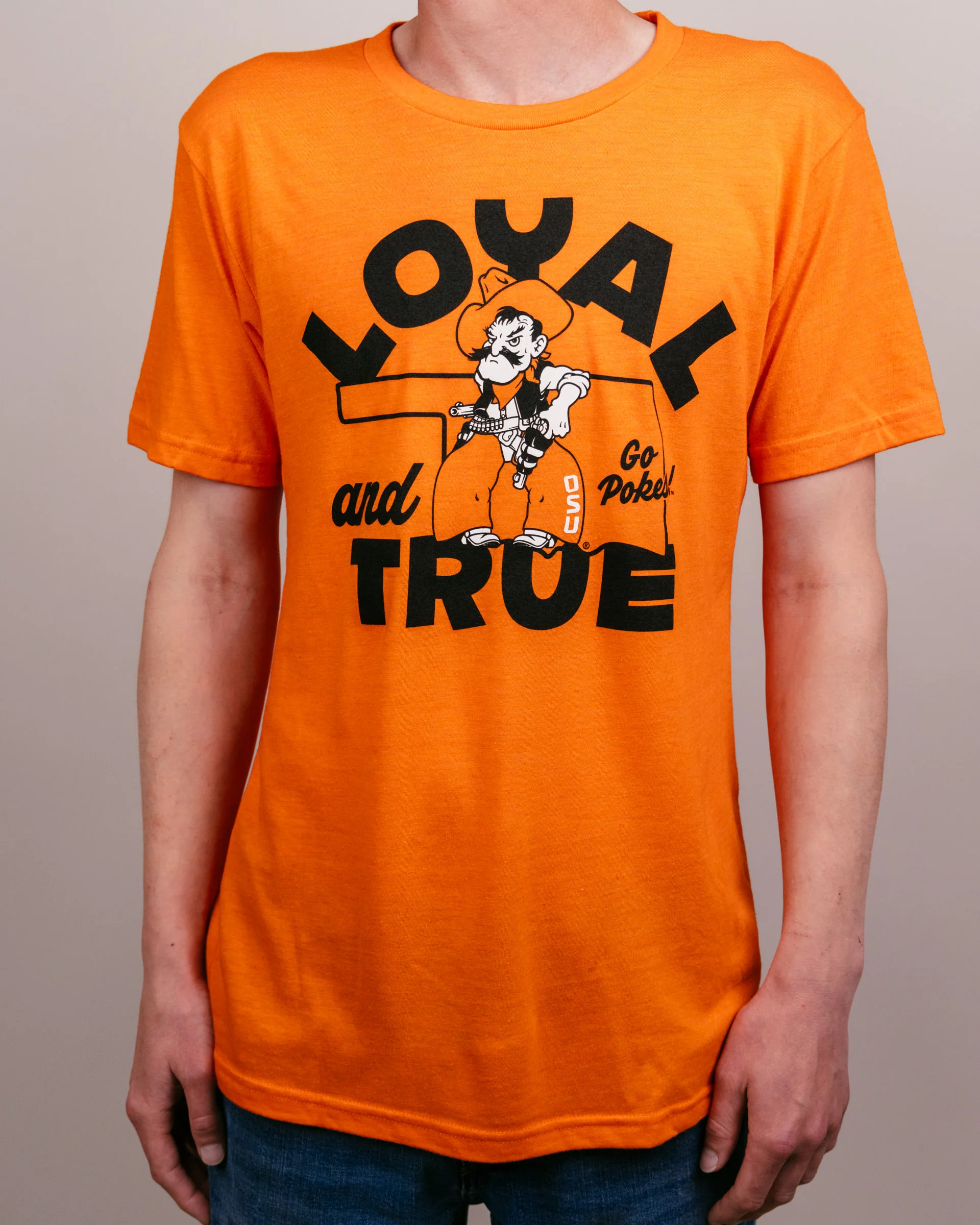 Loyal & True Oklahoma State Outline Orange T-Shirt - Image 2