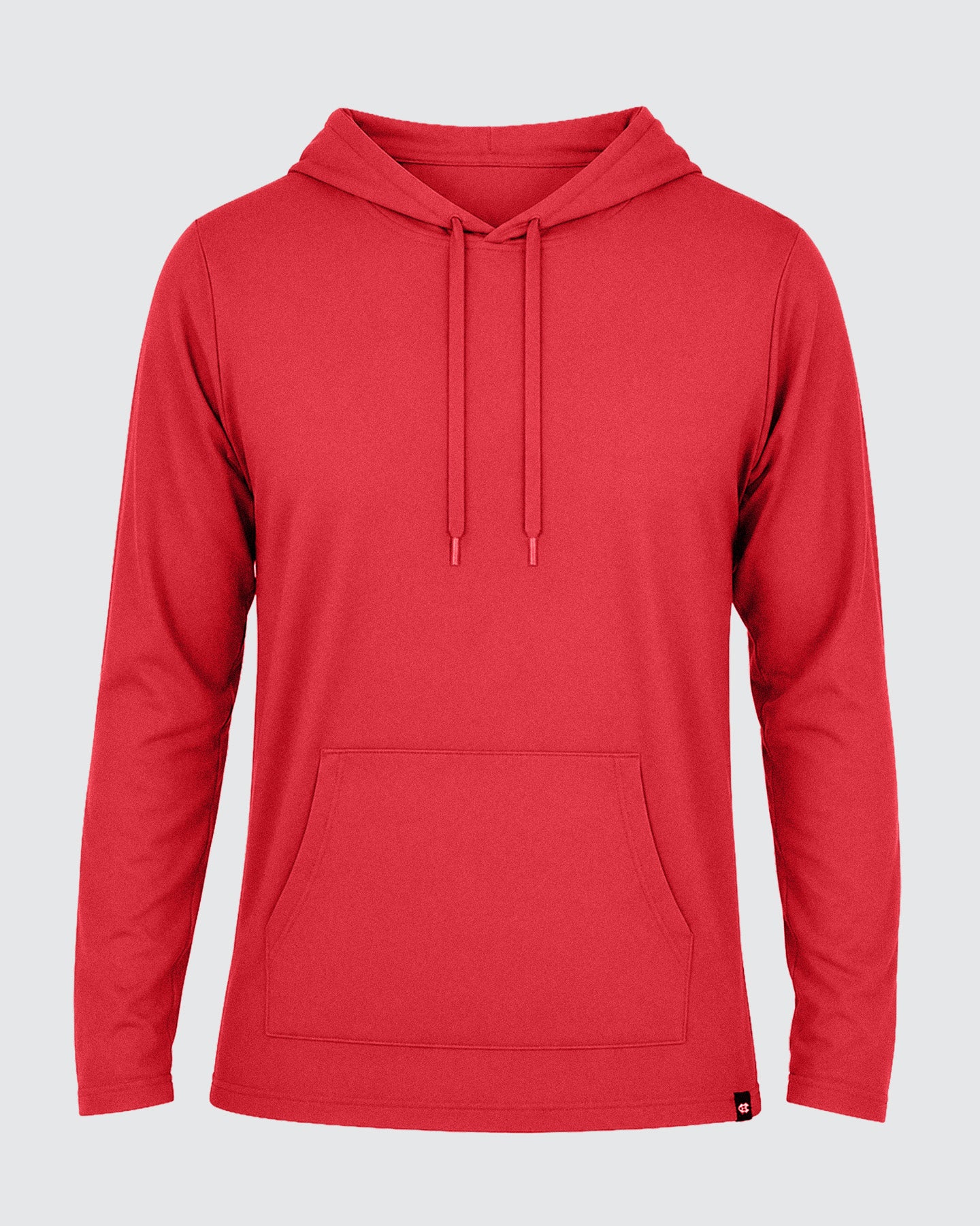 Men's Heather Red Lightweight Hoodie Essential Layered Top