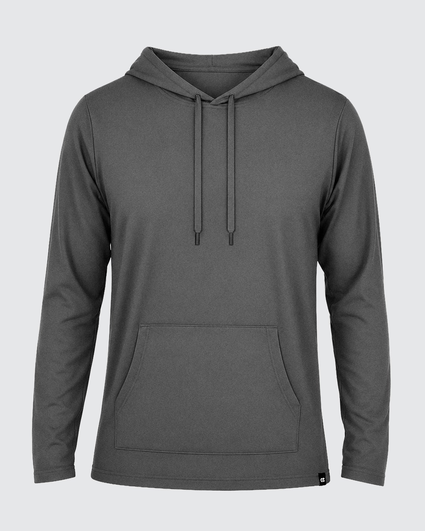 Men's Vintage Black Lightweight Hoodie Essential Layered Top
