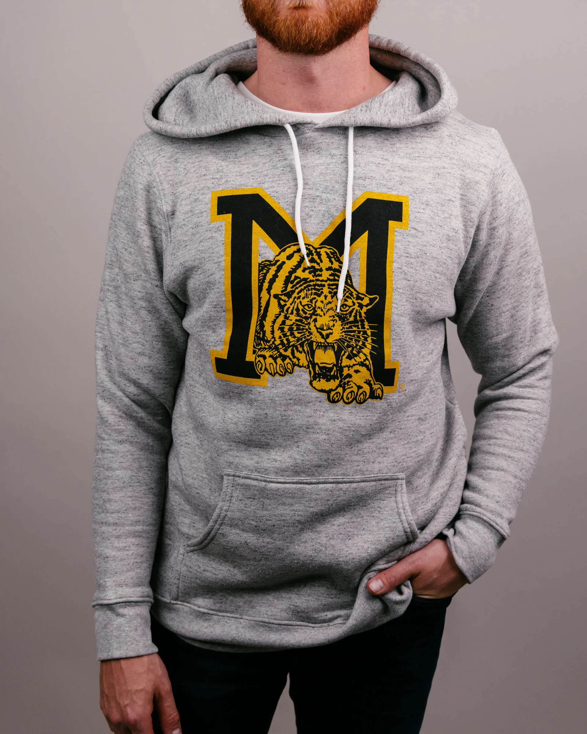 Missouri Tigers Monogram Athletic Grey Hoodie - Image 2