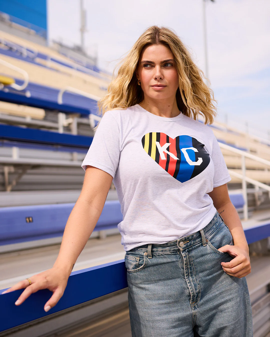 NASCAR KC Heart Ash T-Shirt - Image 2