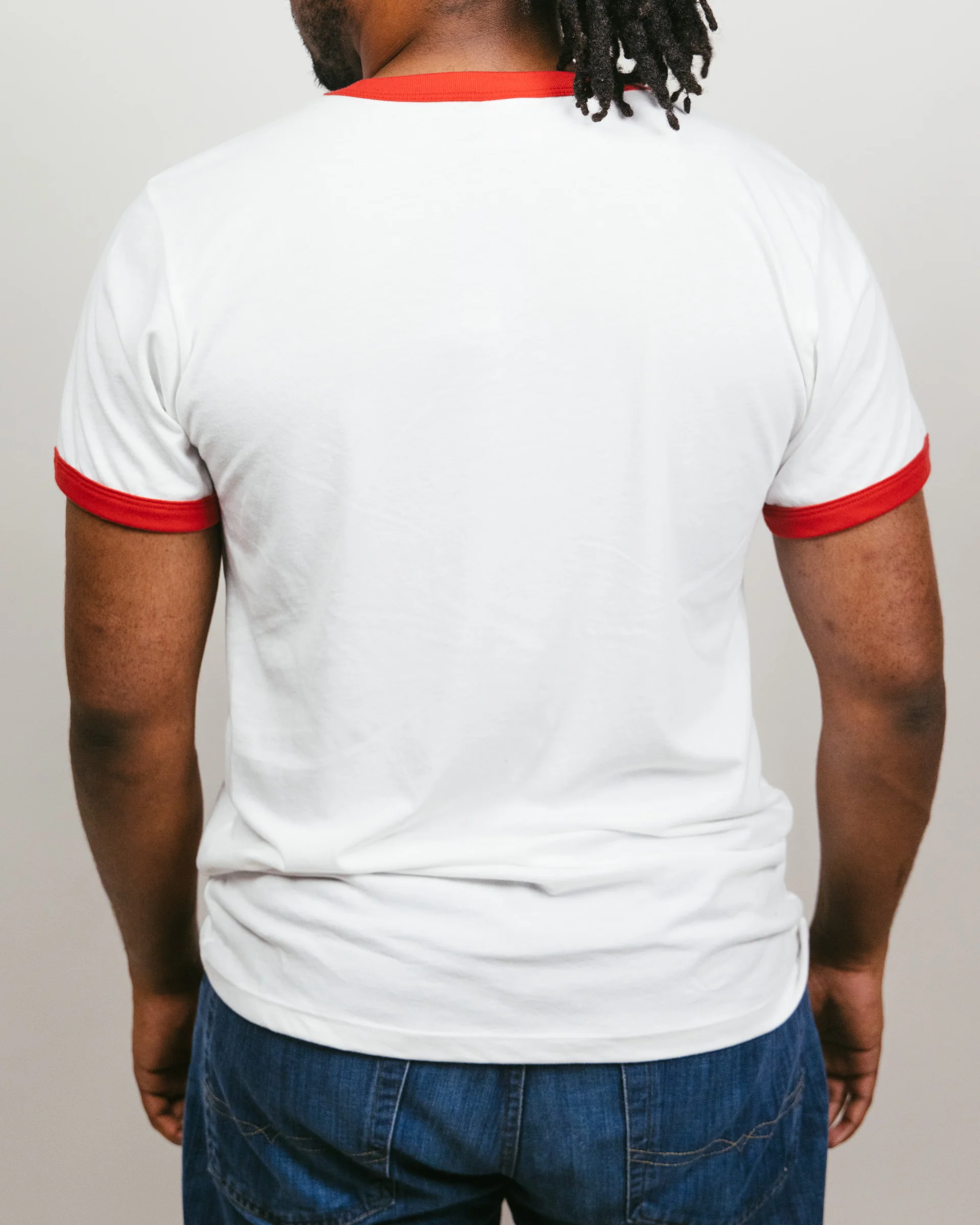 Nebraska Cornhuskers 70s White & Red Unisex Ringer - Image 4