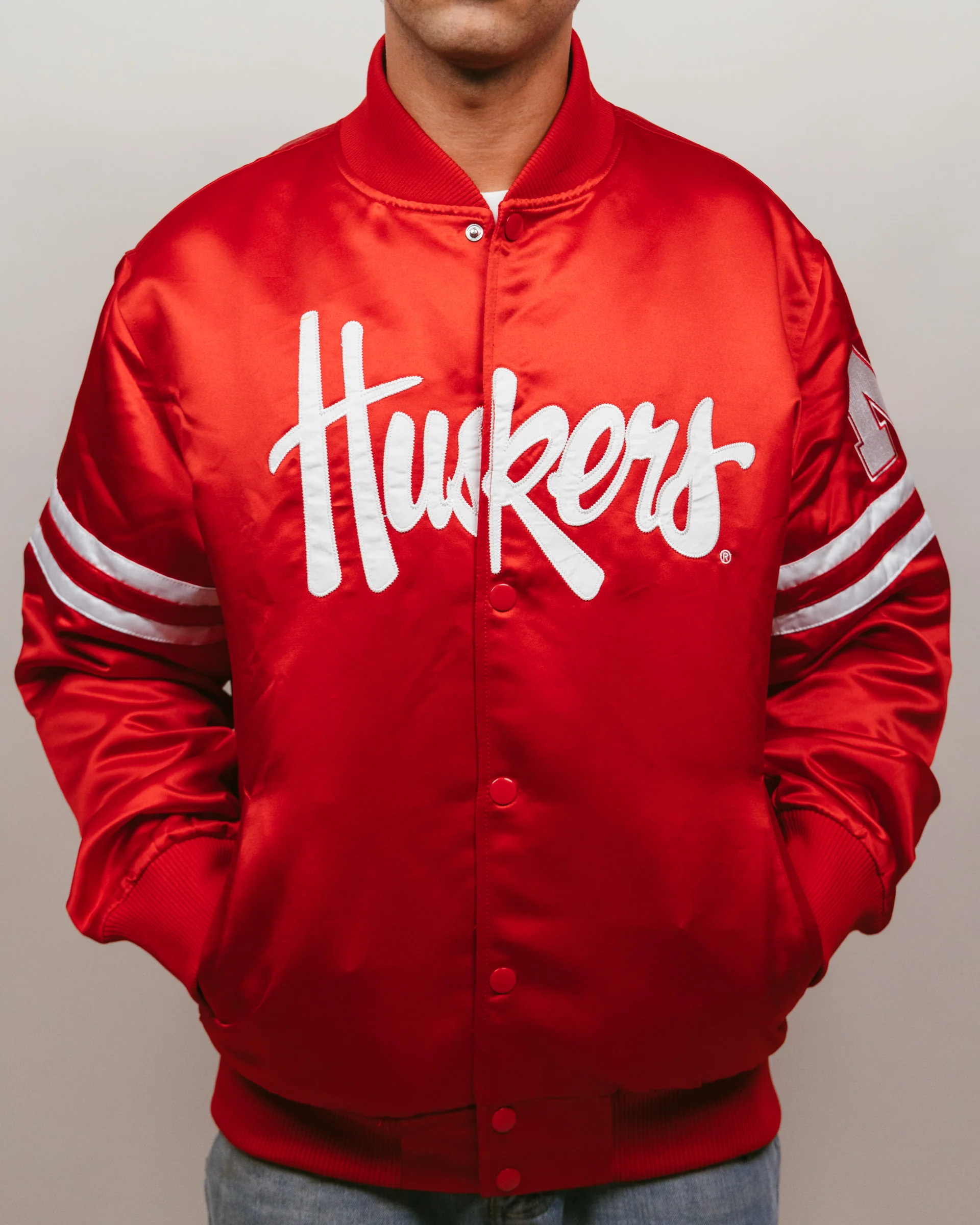 Nebraska Cornhuskers Red Bomber Jacket - Image 2