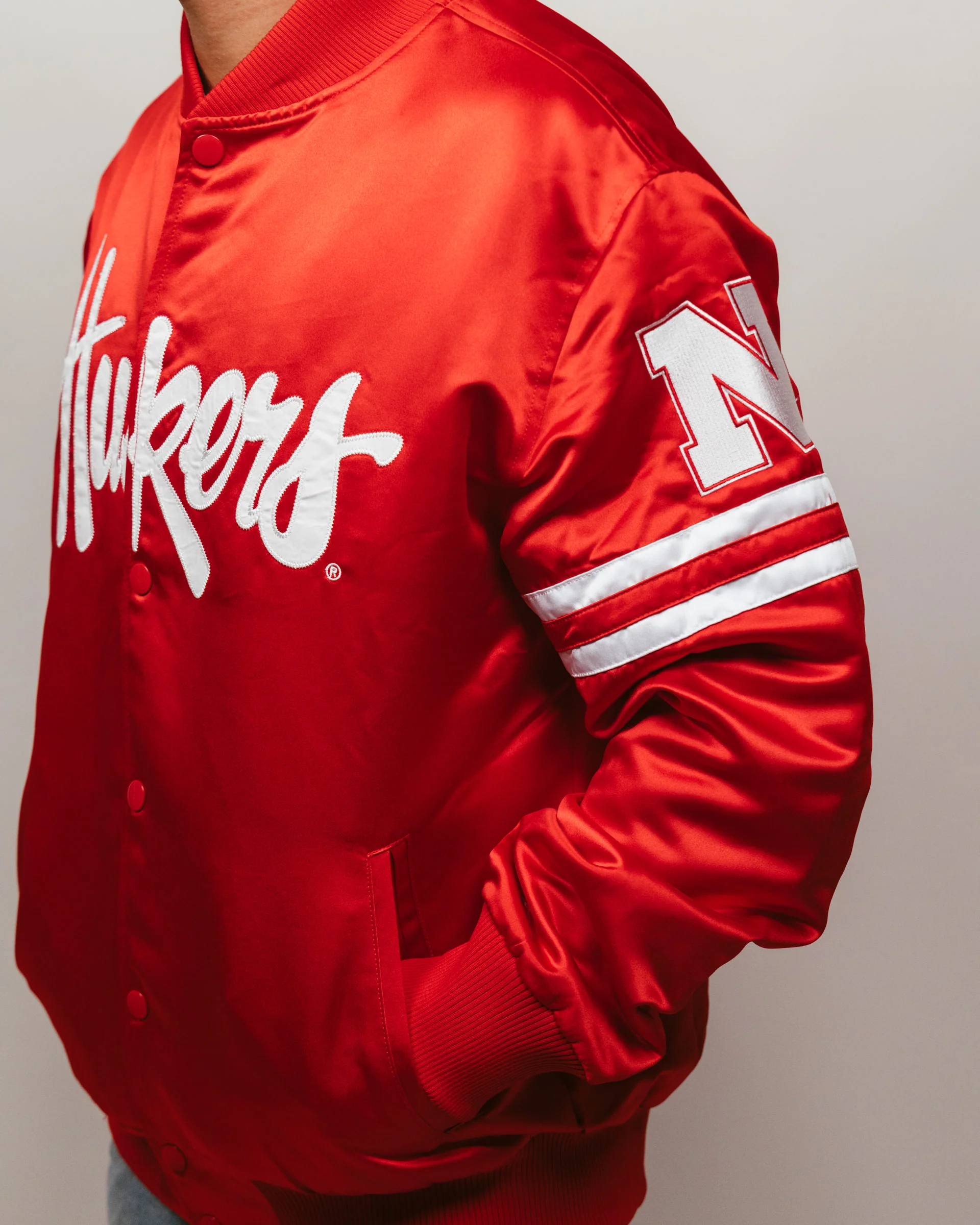 Nebraska Cornhuskers Red Bomber Jacket - Image 3