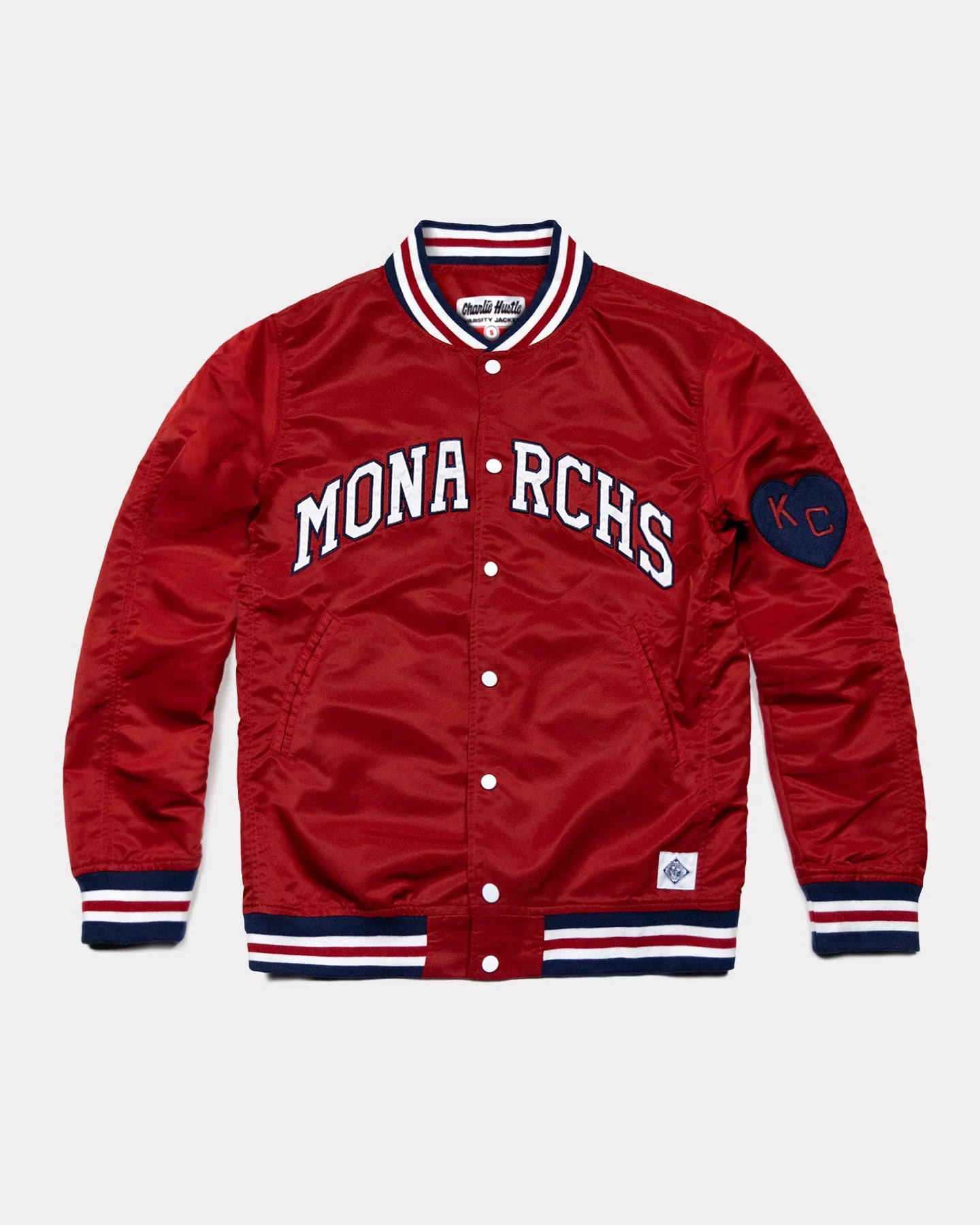 Negro Leagues Baseball Museum Unisex Vintage Red Kansas City Monarchs Letterman Jacket