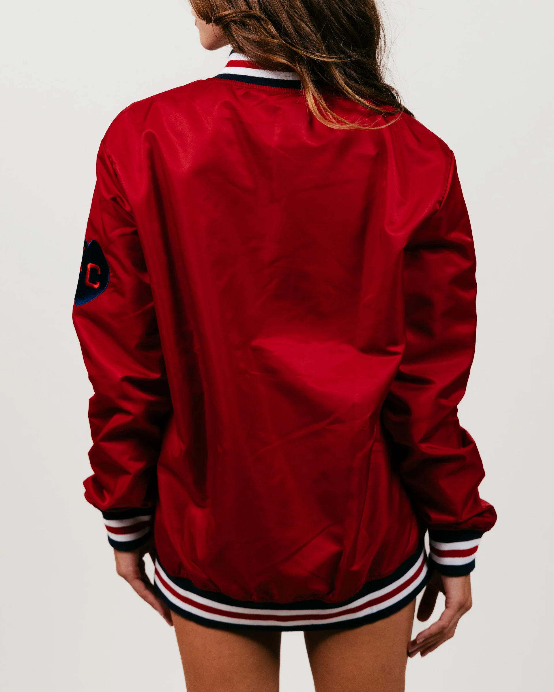 Negro Leagues Baseball Museum Unisex Vintage Red Kansas City Monarchs Letterman Jacket - Image 4