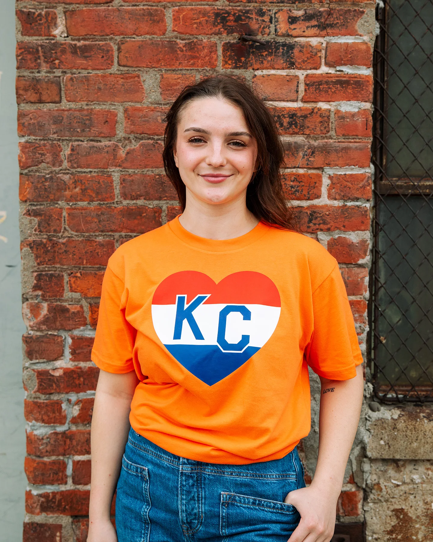 Netherlands KC Heart Heather Orange T-Shirt - Image 2