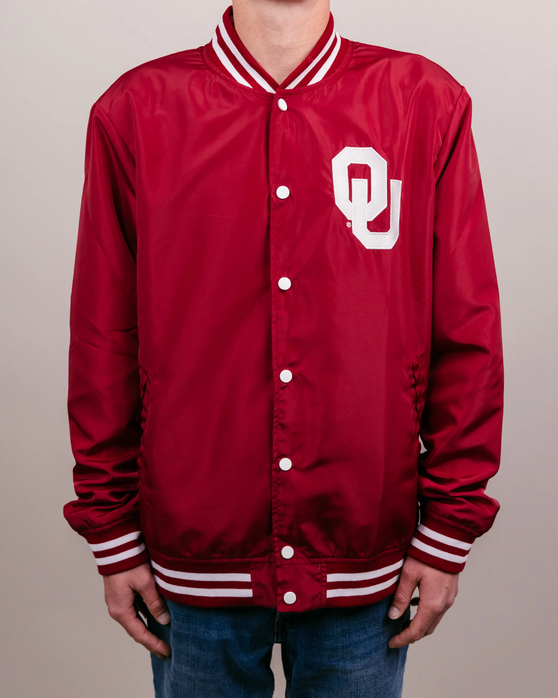Oklahoma Boomer Sooner Cardinal Letterman Jacket - Image 3
