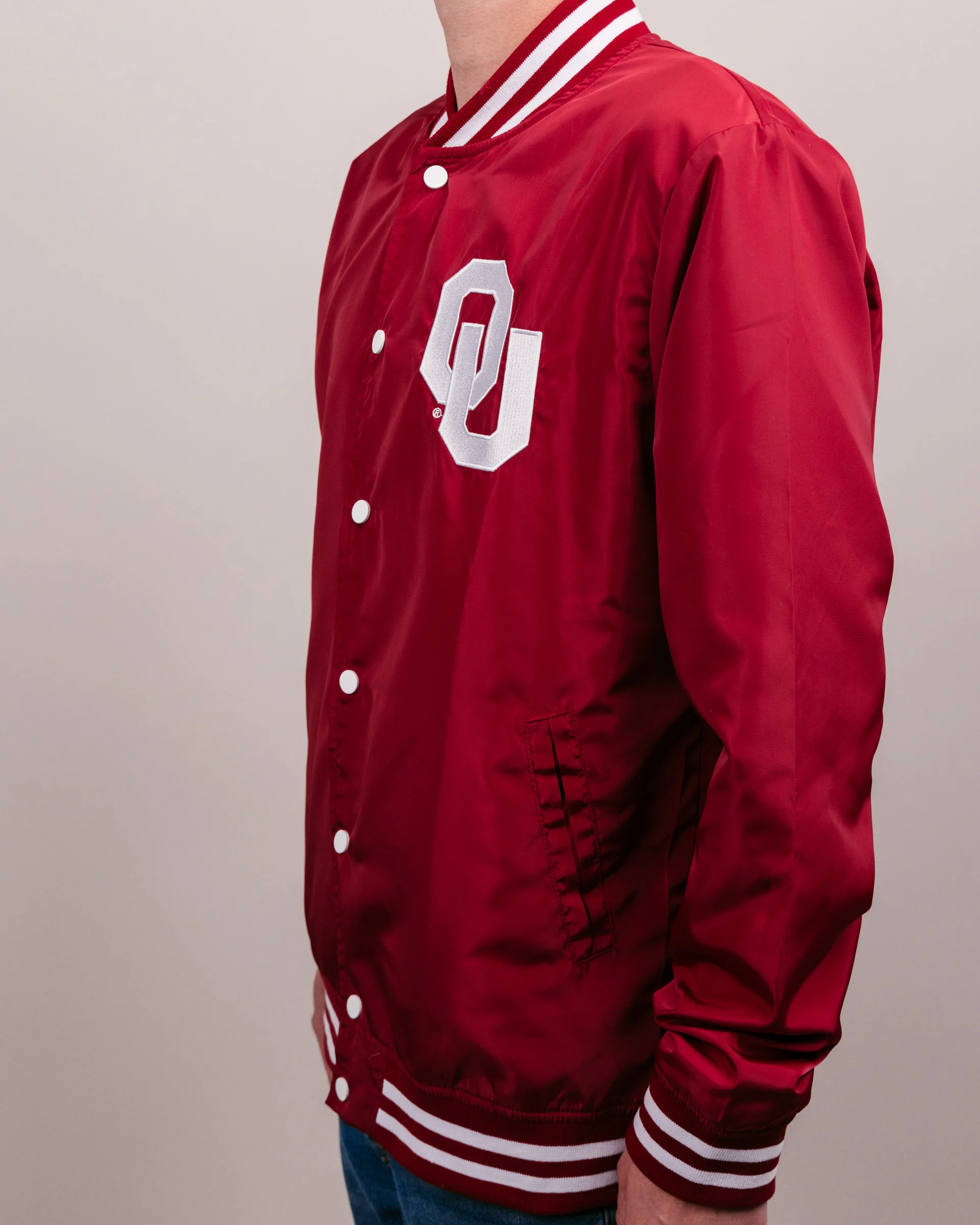 Oklahoma Boomer Sooner Cardinal Letterman Jacket - Image 4