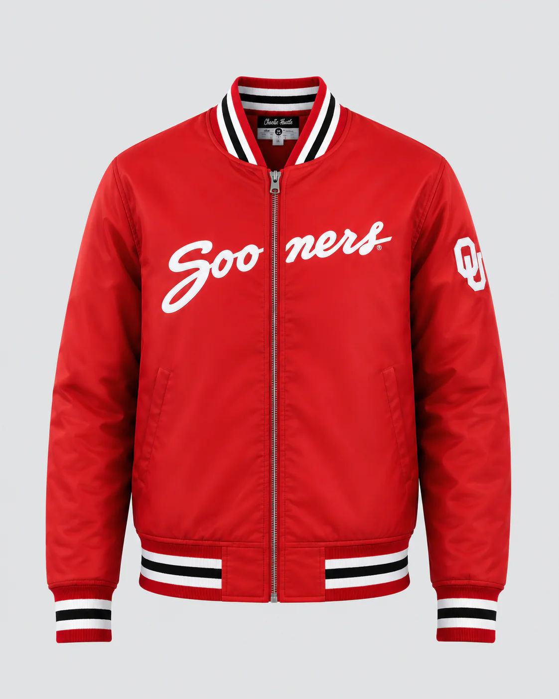 Oklahoma Sooners Script Crimson Varsity Jacket