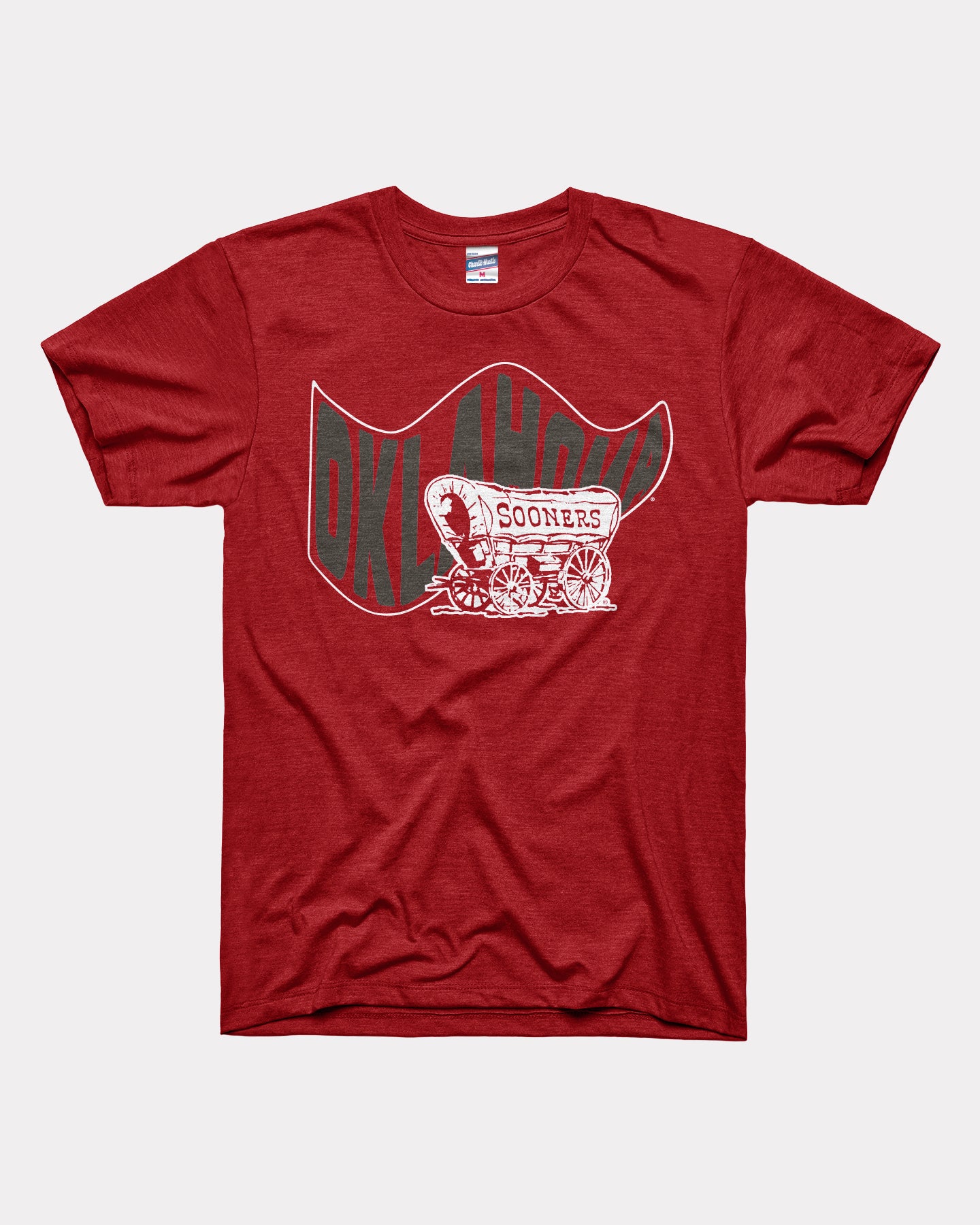 Oklahoma Sooners Waving Flag Cardinal T-Shirt