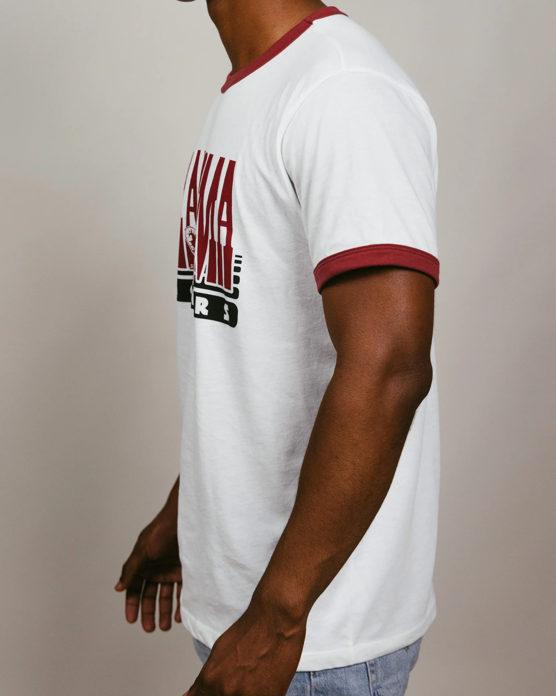 Oklahoma Sooners 70s White & Cardinal Unisex Ringer - Image 3