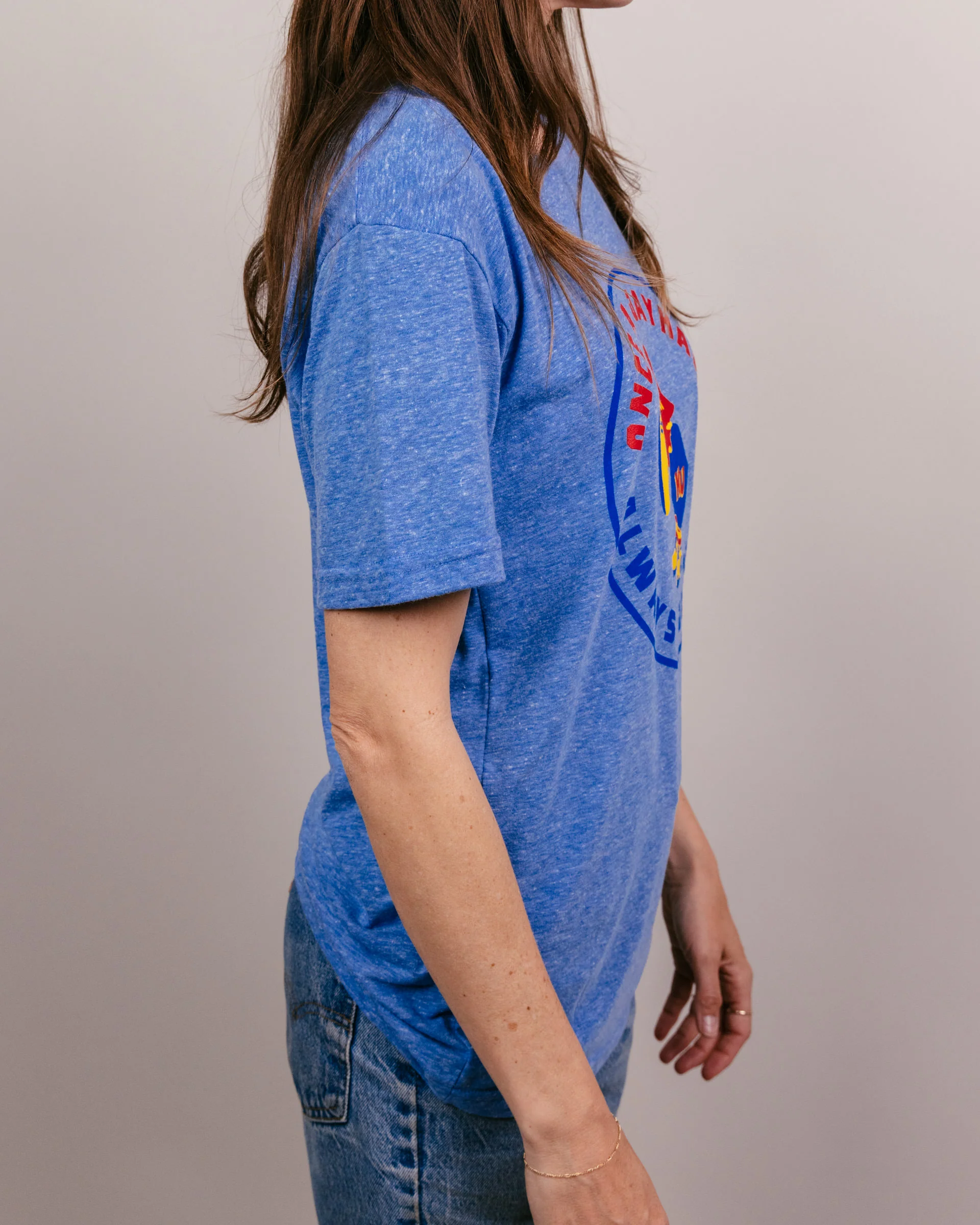 Once a Jayhawk Vintage Blue T-Shirt - Image 3