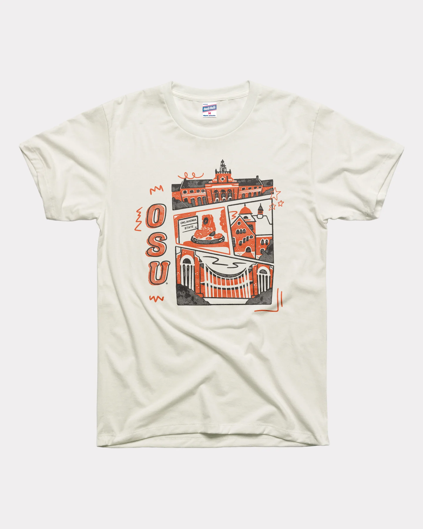 OSU Campus Landmarks Vintage White T-Shirt