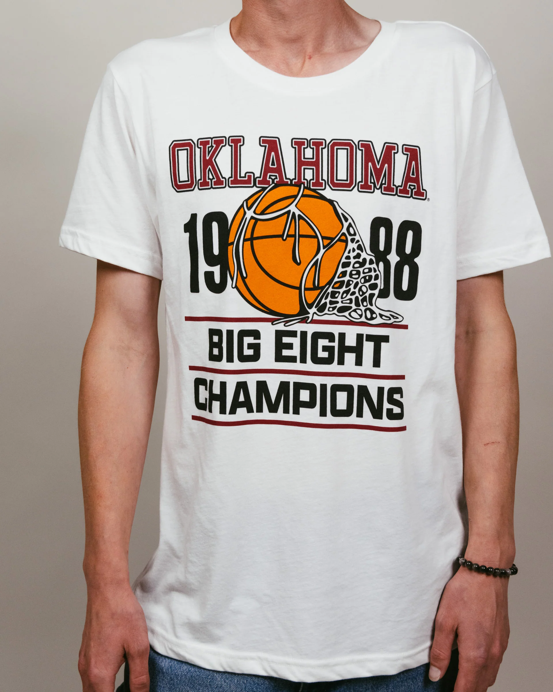 OU Sooners 1988 Basketball Champs White T-Shirt - Image 2