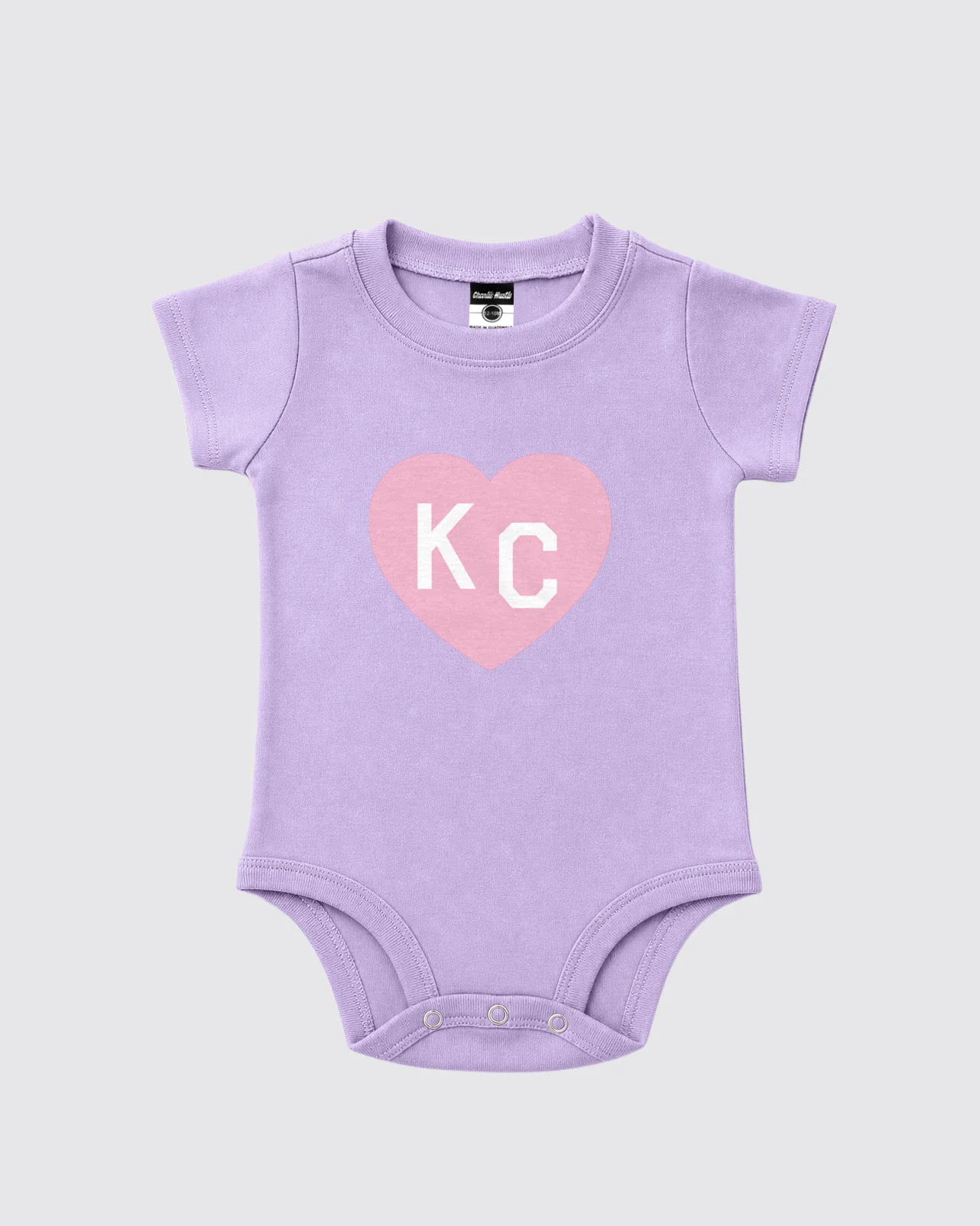 Pink KC Heart Lavender Onesie