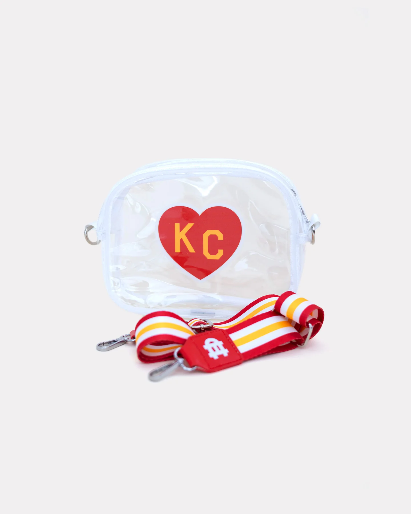 Red KC Heart Clear Crossbody Bag - Image 2