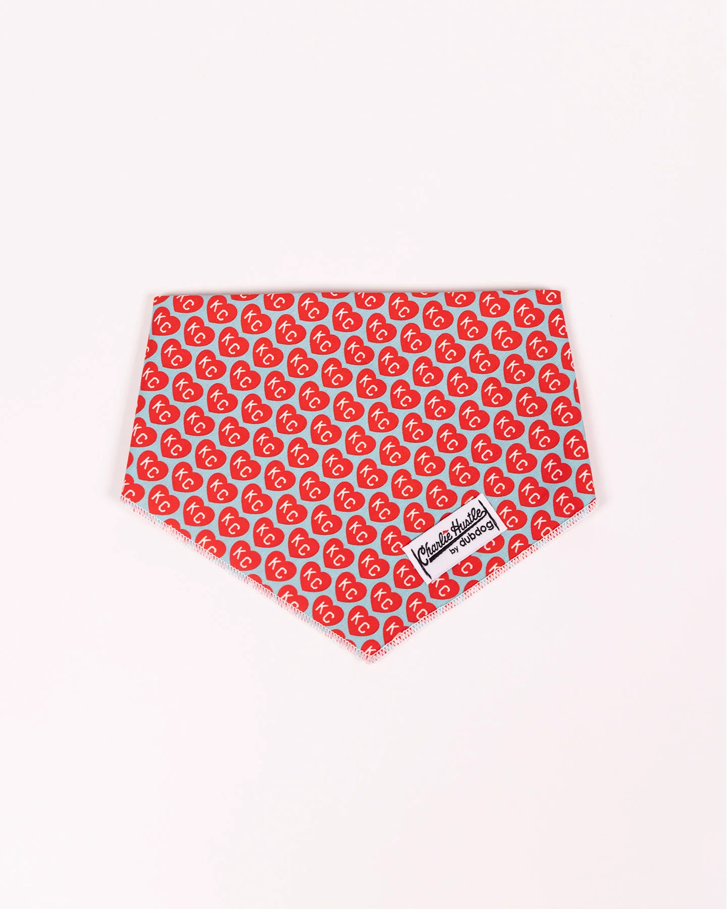 Red KC Heart Dog Bandana