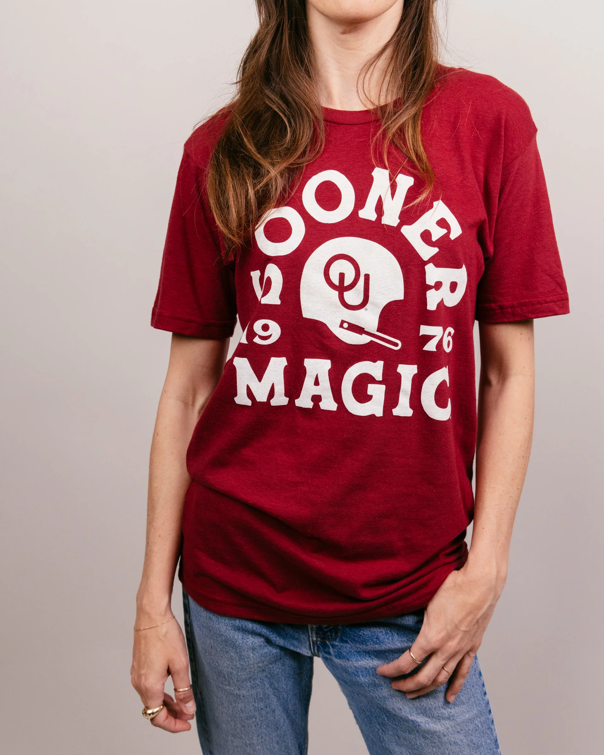 Sooner Magic Football 1976 Cardinal T-Shirt - Image 2