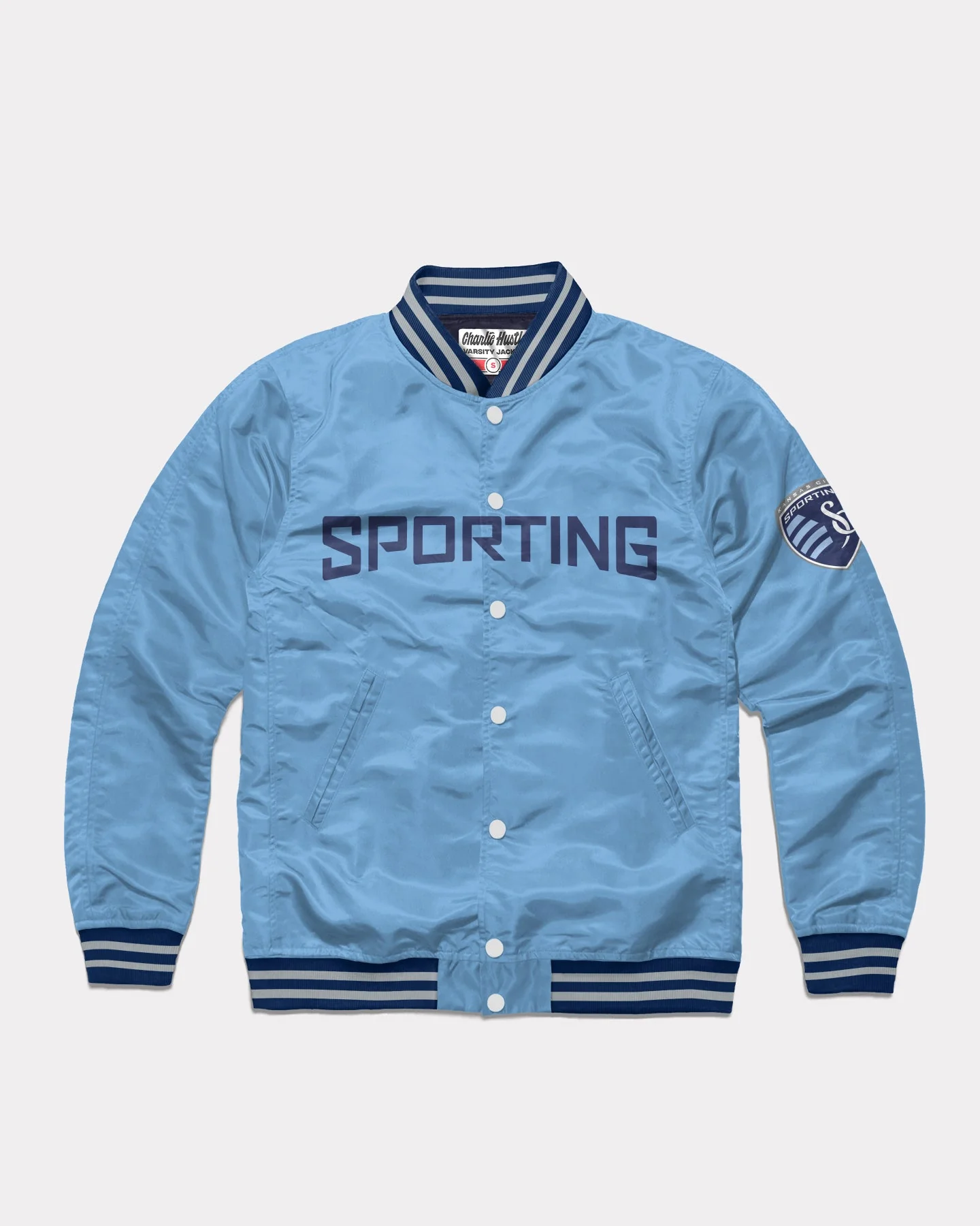Sporting KC Powder Blue Letterman Jacket