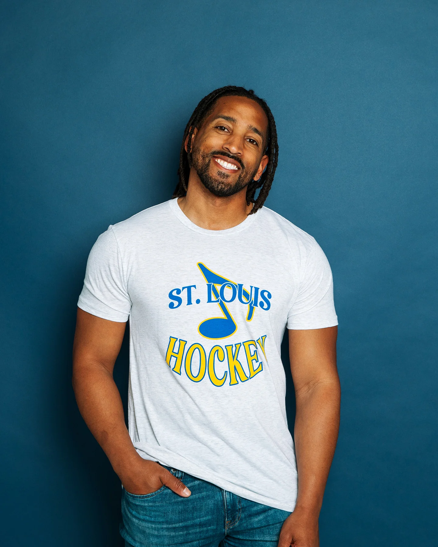 St. Louis Hockey Ash T-Shirt - Image 2