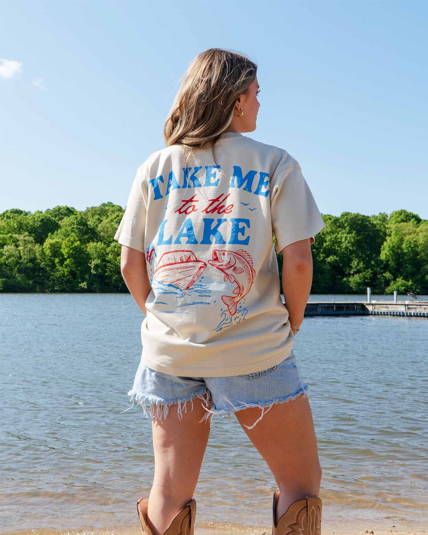 Take Me To The Lake Bone Street Tee - Image 2