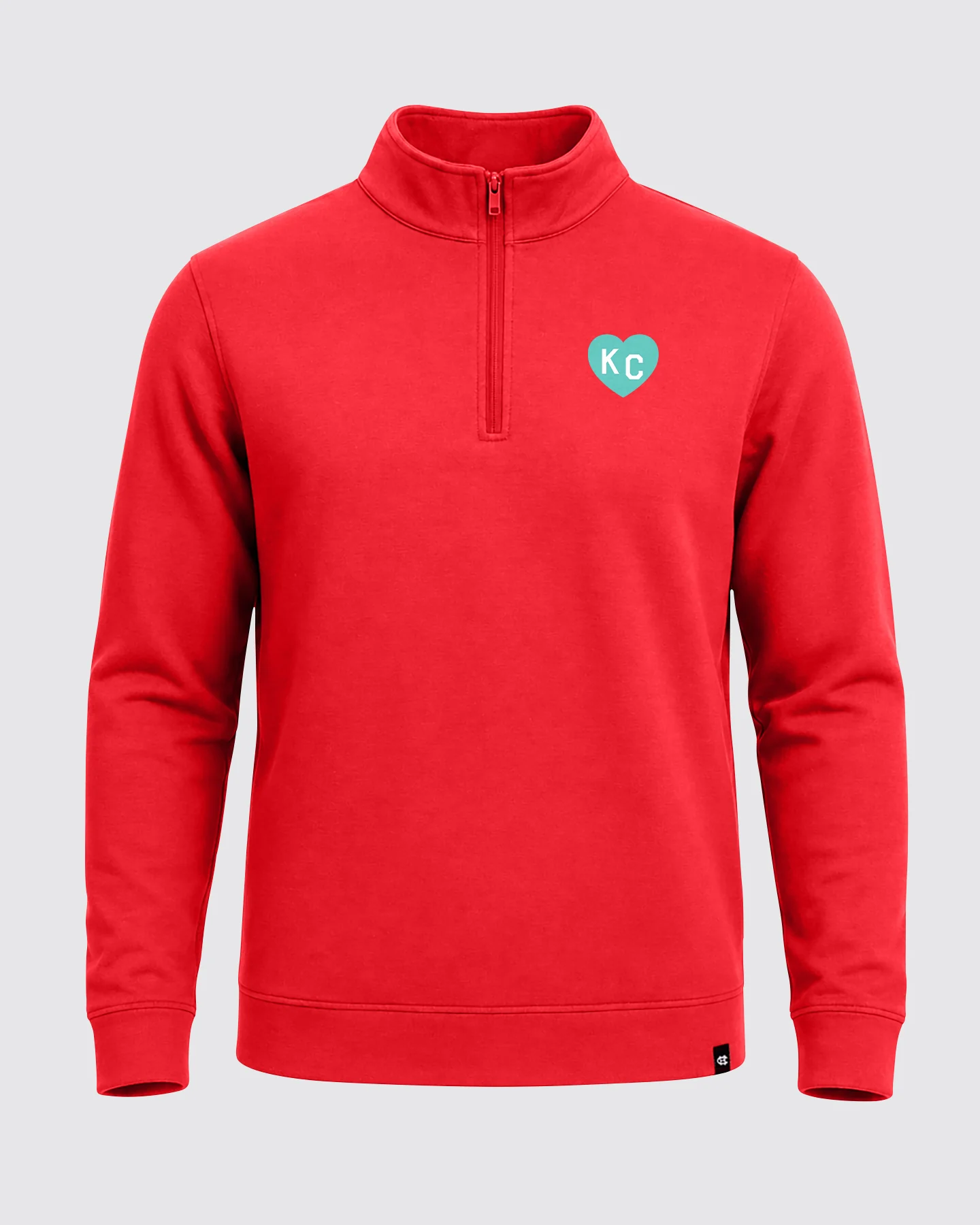 Teal KC Heart Red Heritage Pullover