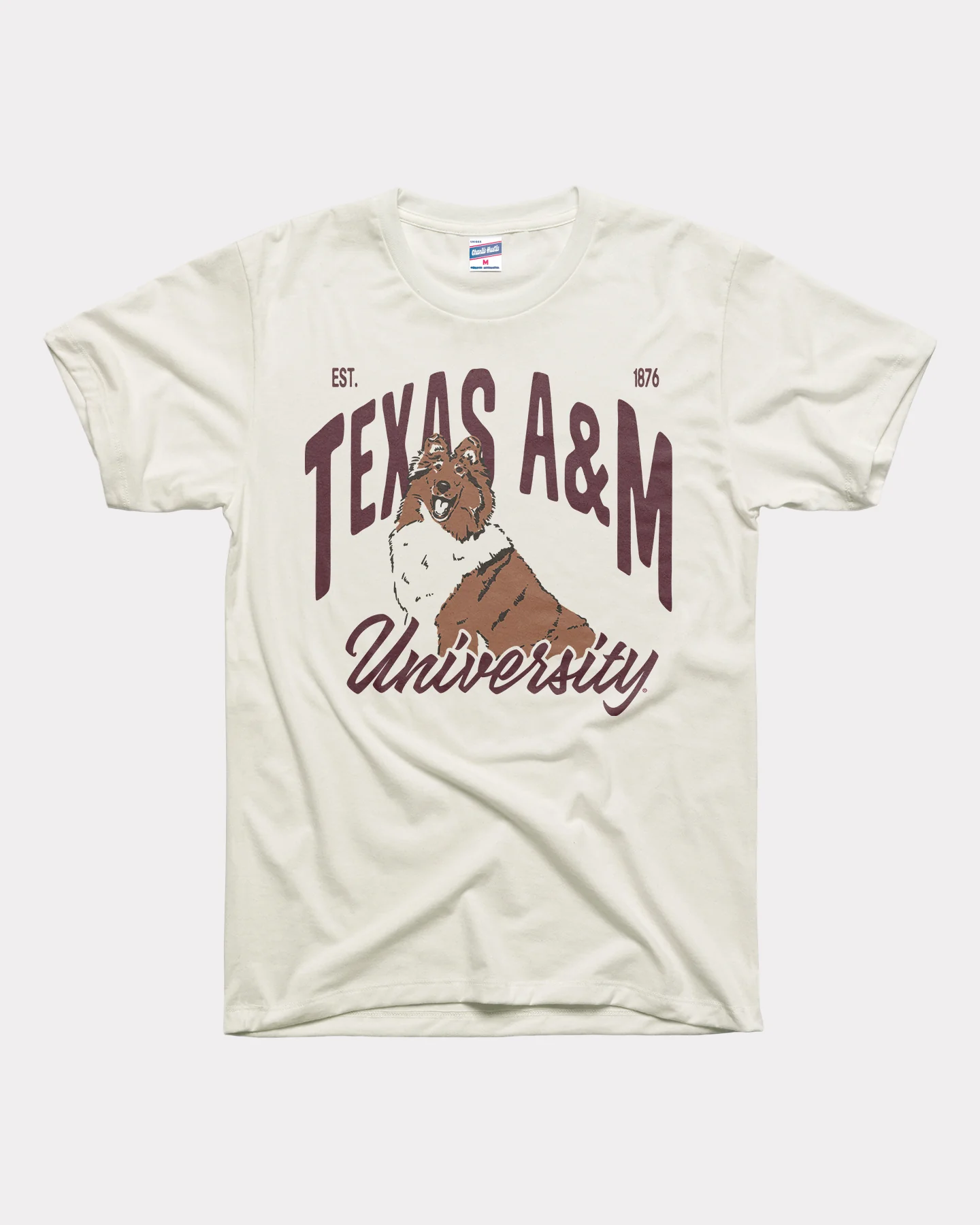 Texas A&M Sheltie Vintage White T-Shirt