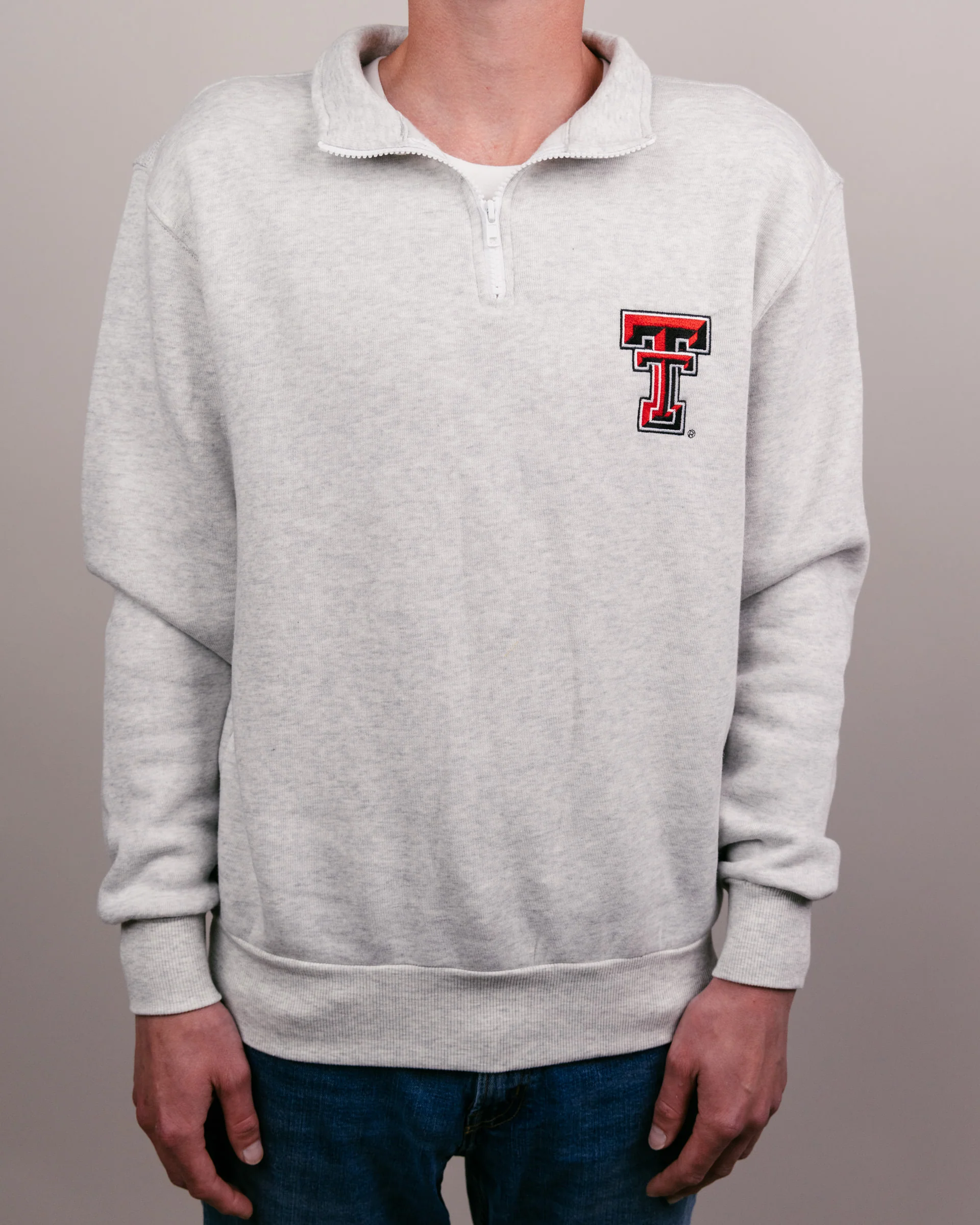Texas Tech Ash Grey Quarter Zip - Image 2
