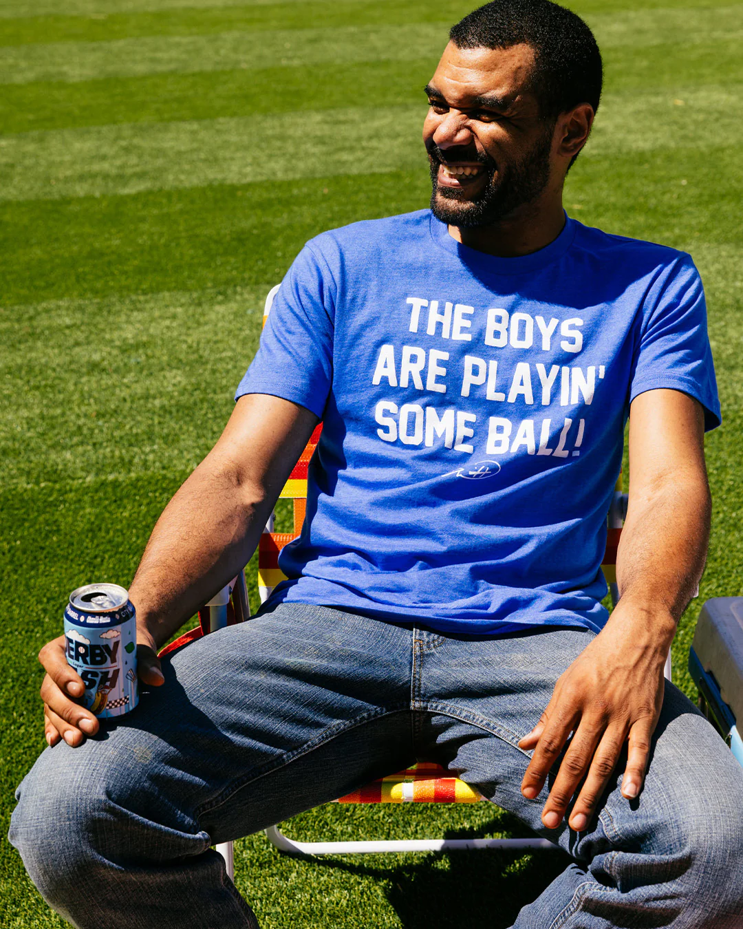 The Boys Are Playin' Ball Royal T-Shirt - Image 5