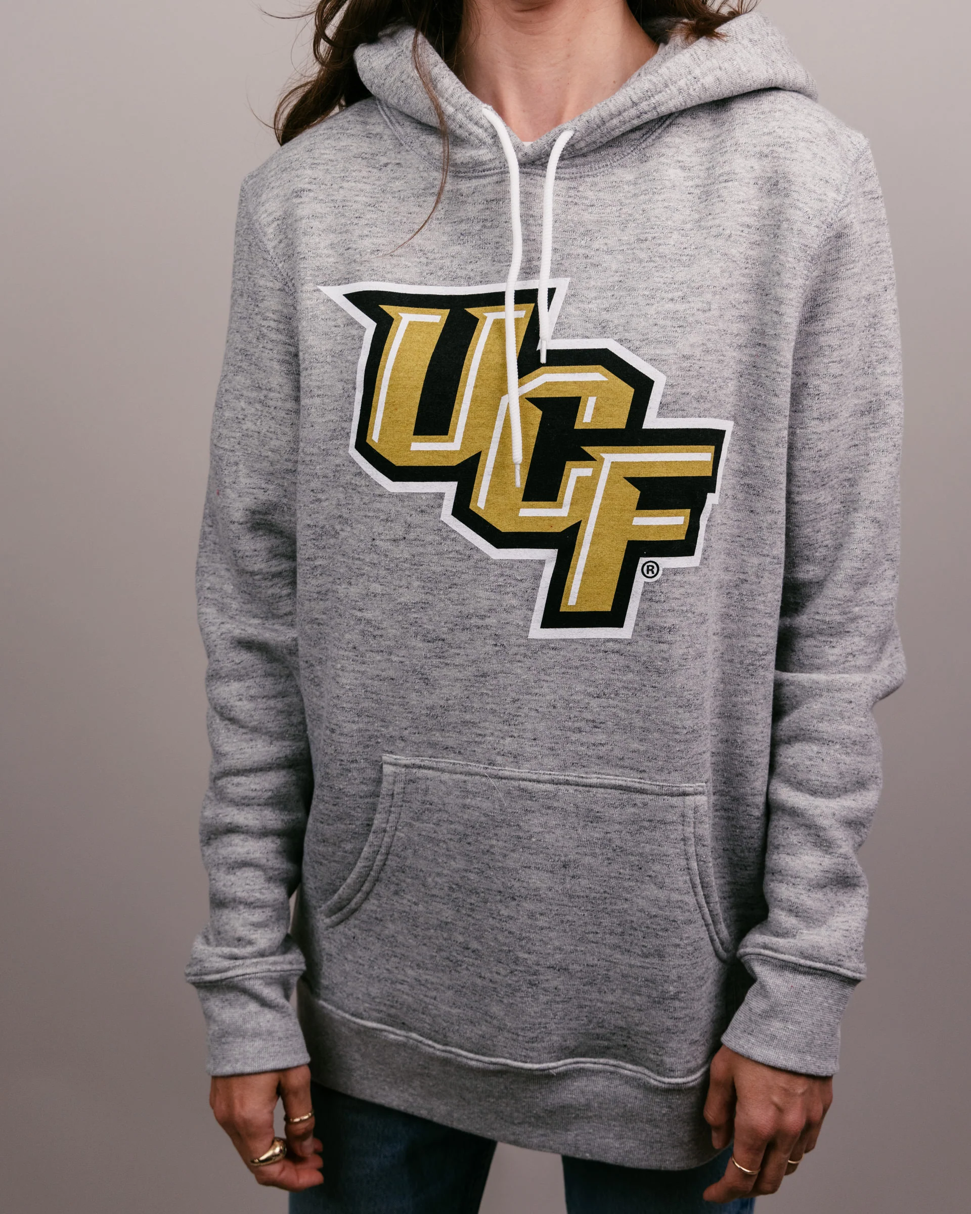 UCF Knights Logo Athletic Grey Hoodie - Image 2