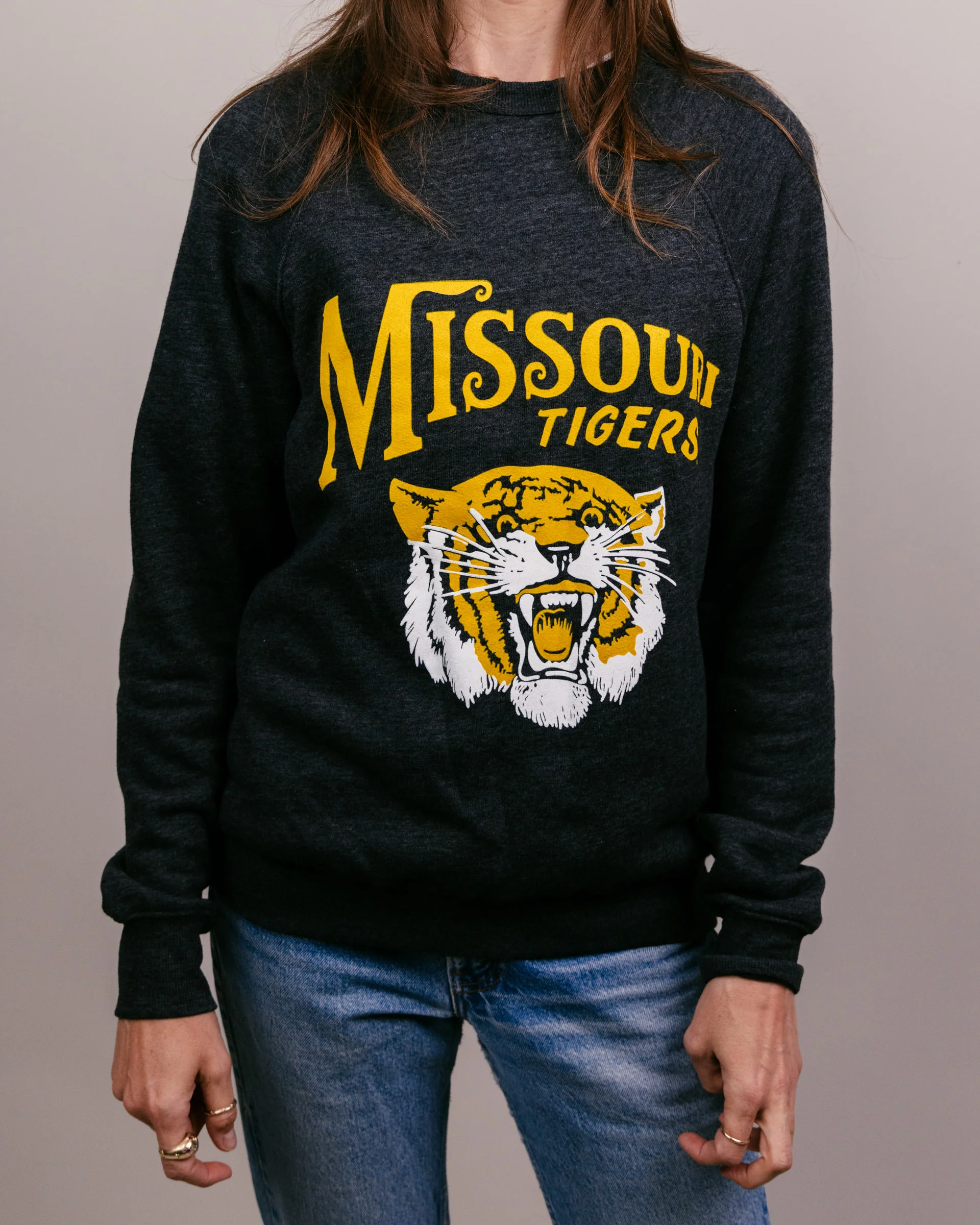University Of Missouri Pennant Black Crewneck - Image 2