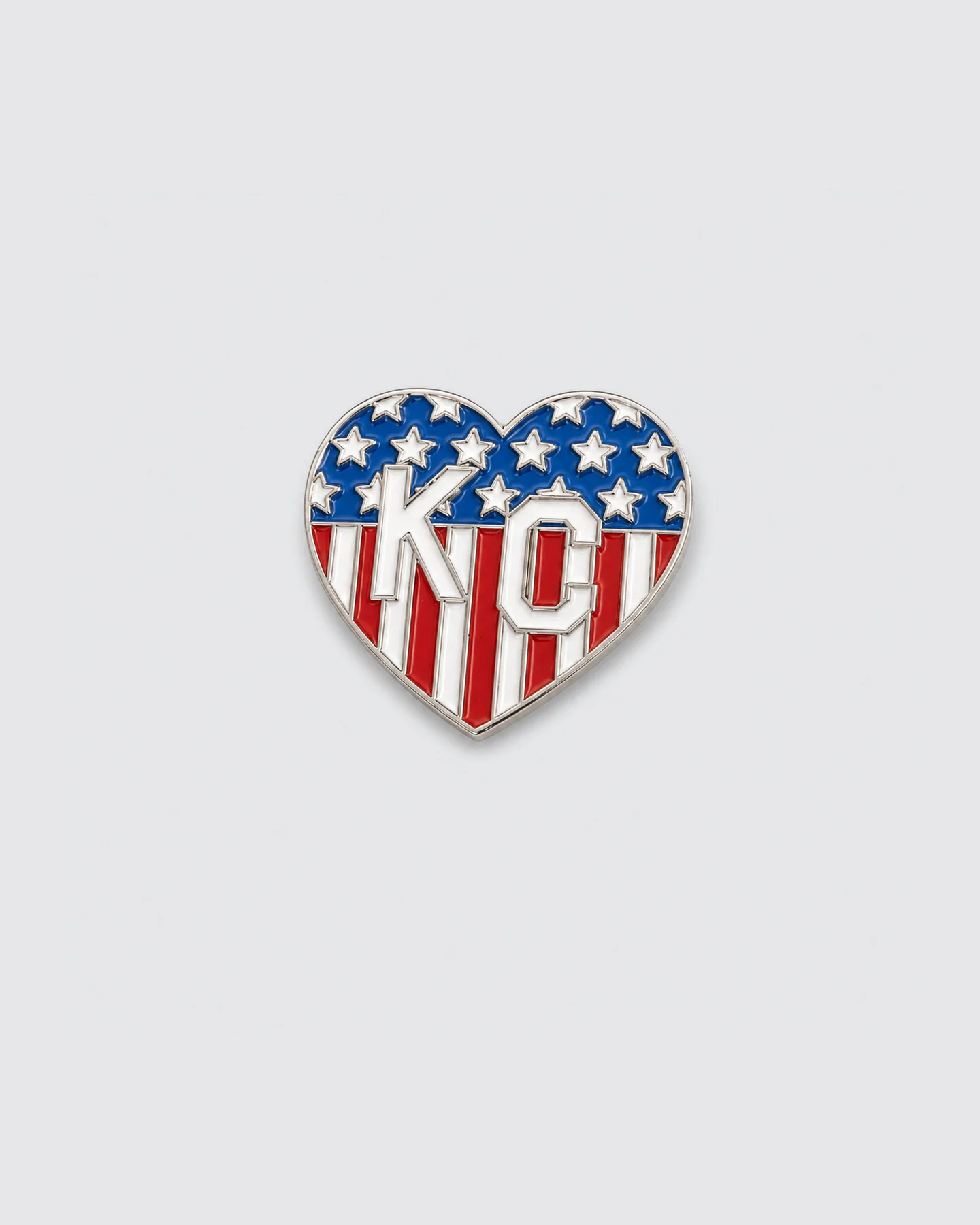 USA KC Heart Enamel Pin