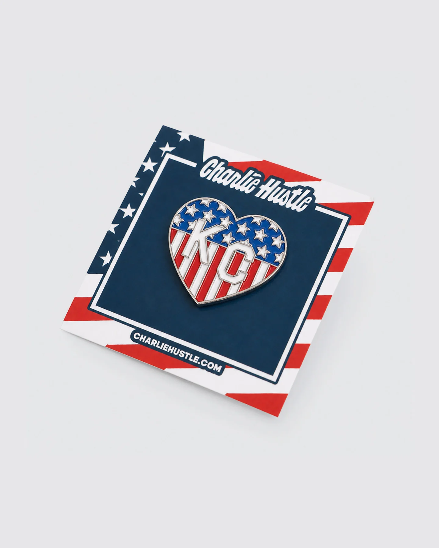 USA KC Heart Enamel Pin - Image 2