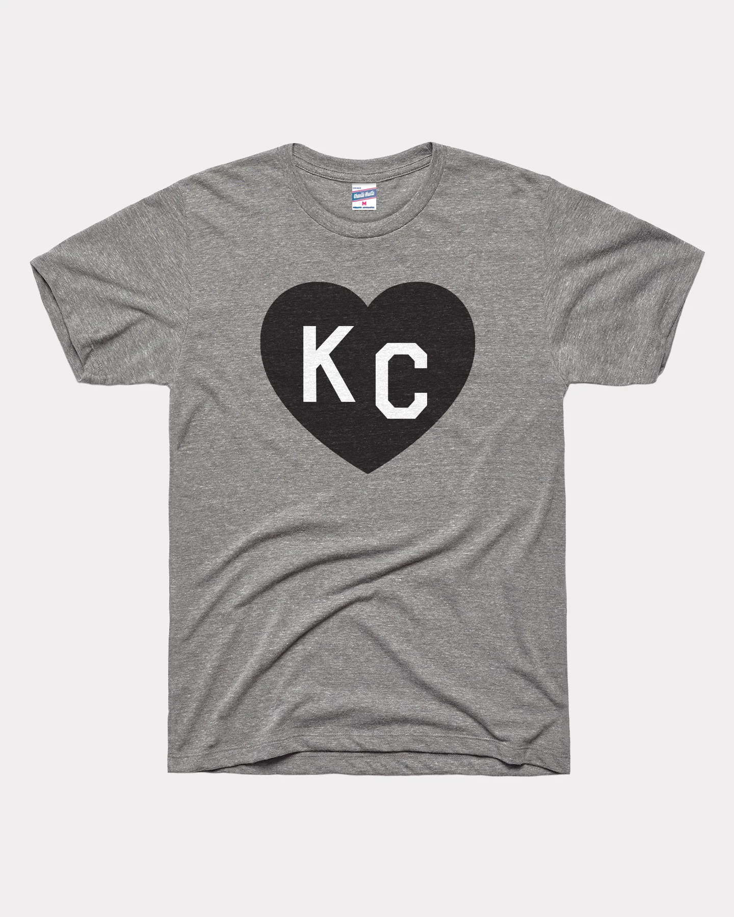Vintage Grey and Black KC Heart Tee