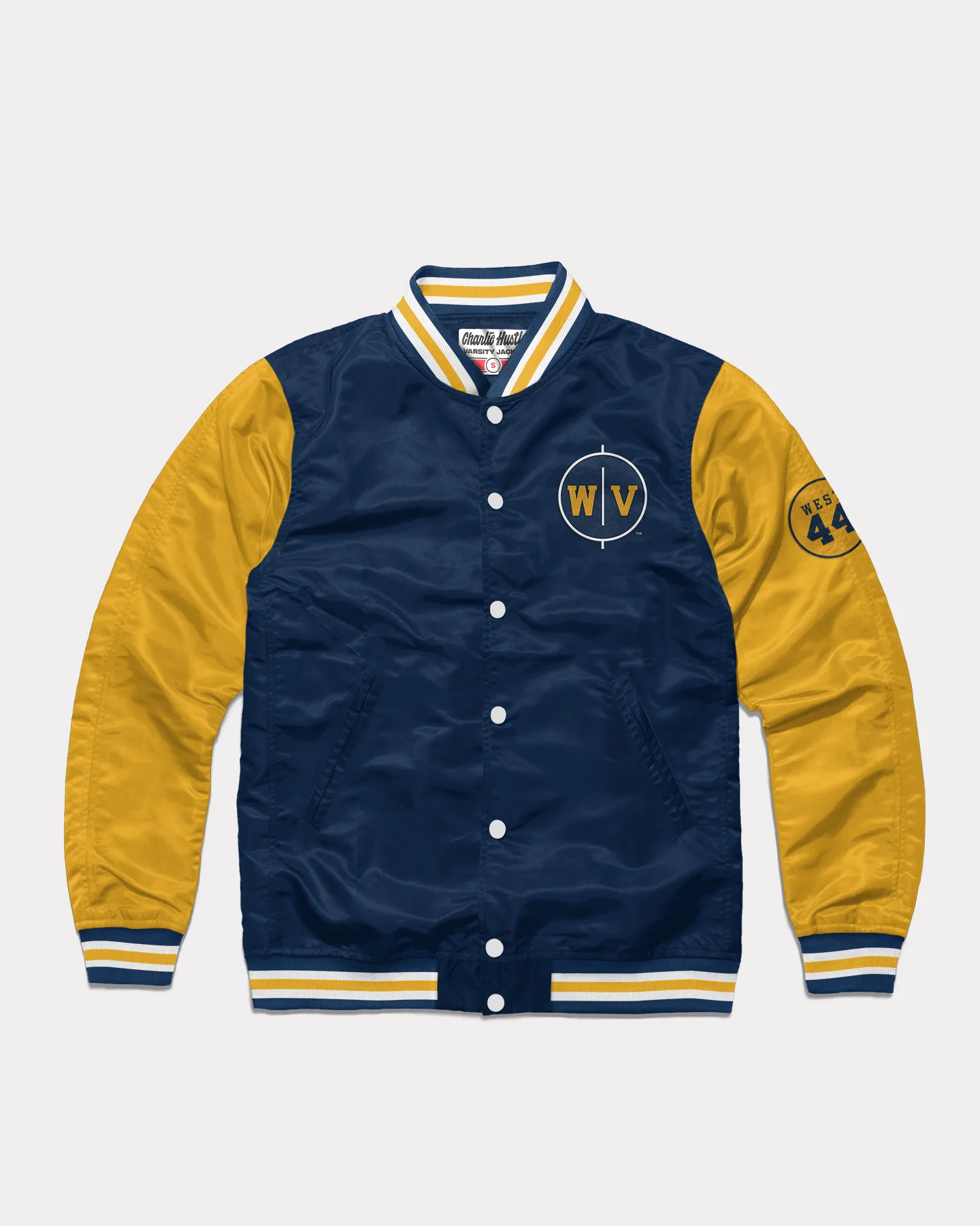 West Virginia Jerry West Letterman Navy Jacket
