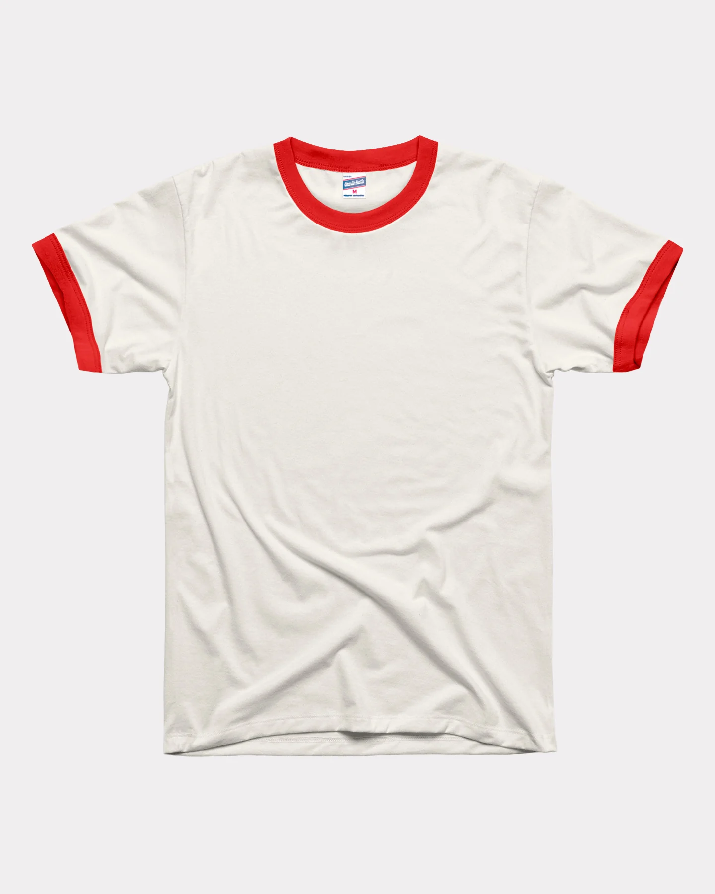 White & Red Unisex Essential Ringer