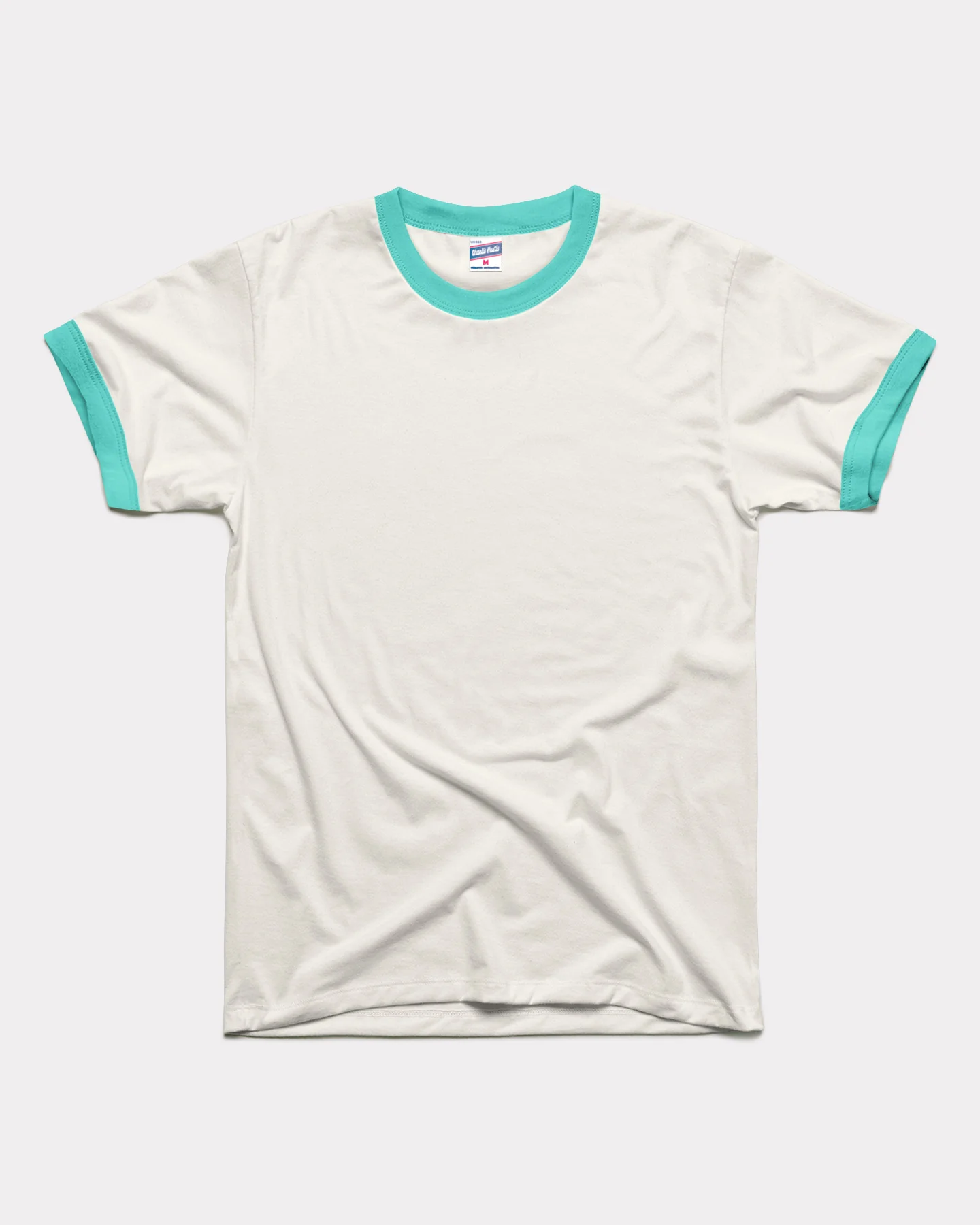 White & Teal Unisex Essential Ringer